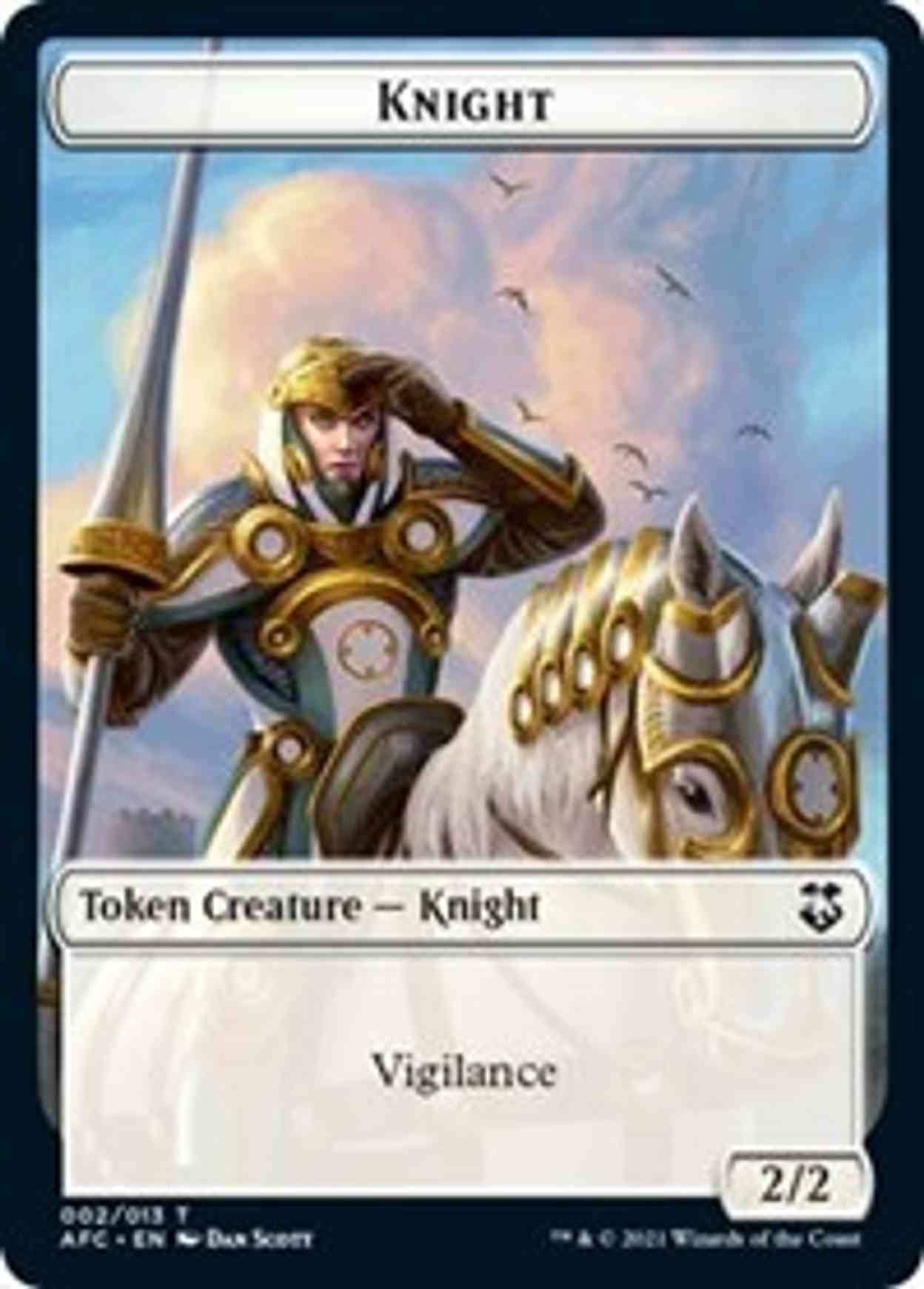 Knight // Saproling Double-sided Token magic card front
