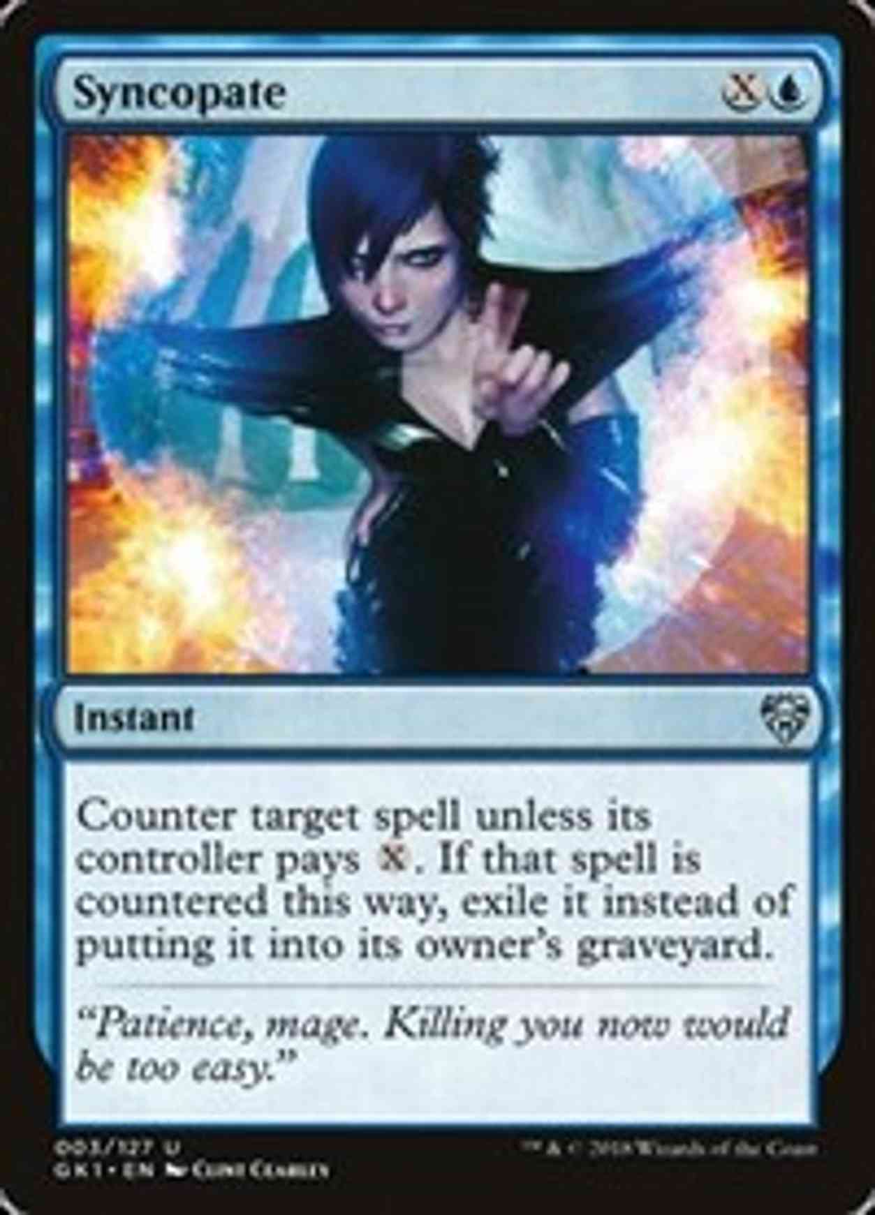 Syncopate magic card front