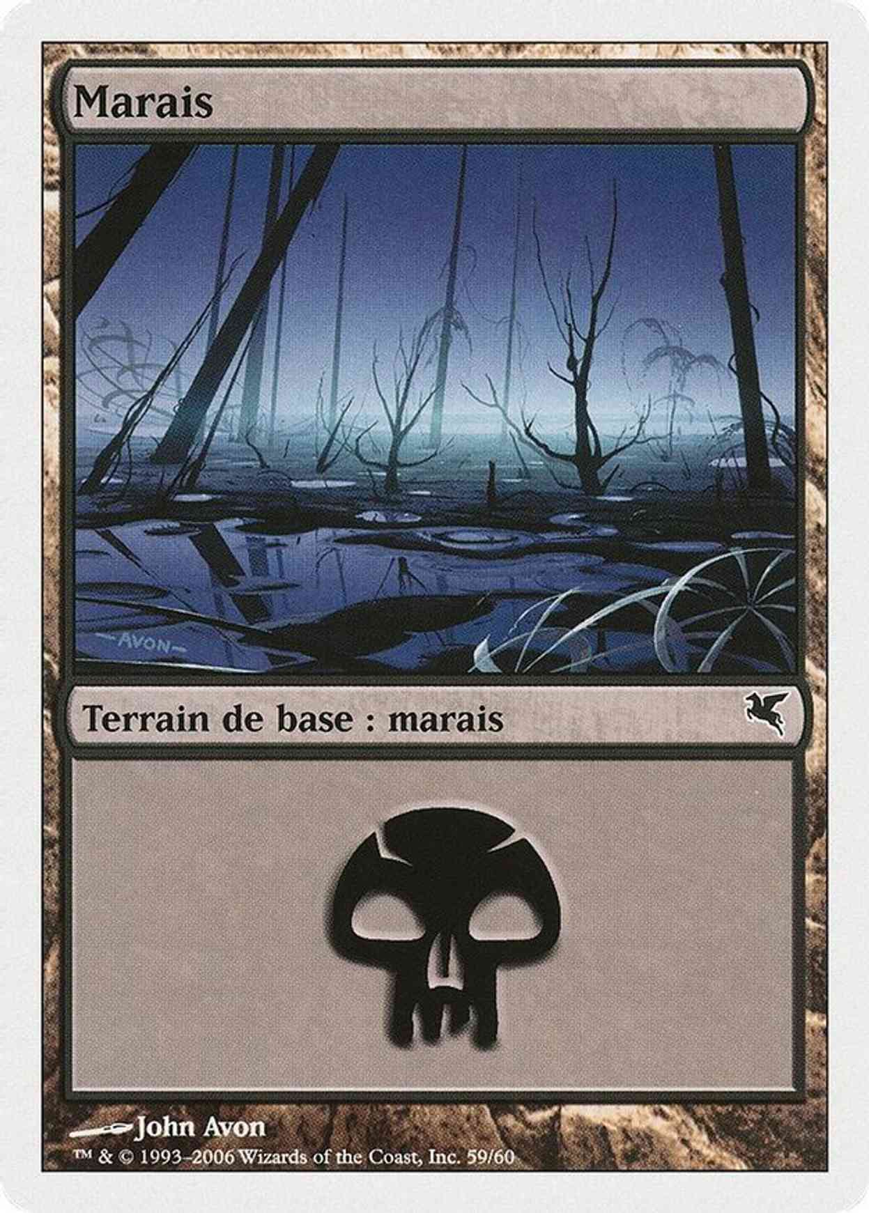 Swamp (French) - "Marais" (A59) magic card front