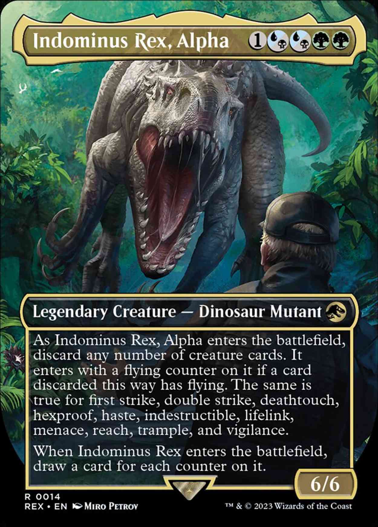 Indominus Rex, Alpha (Borderless) magic card front