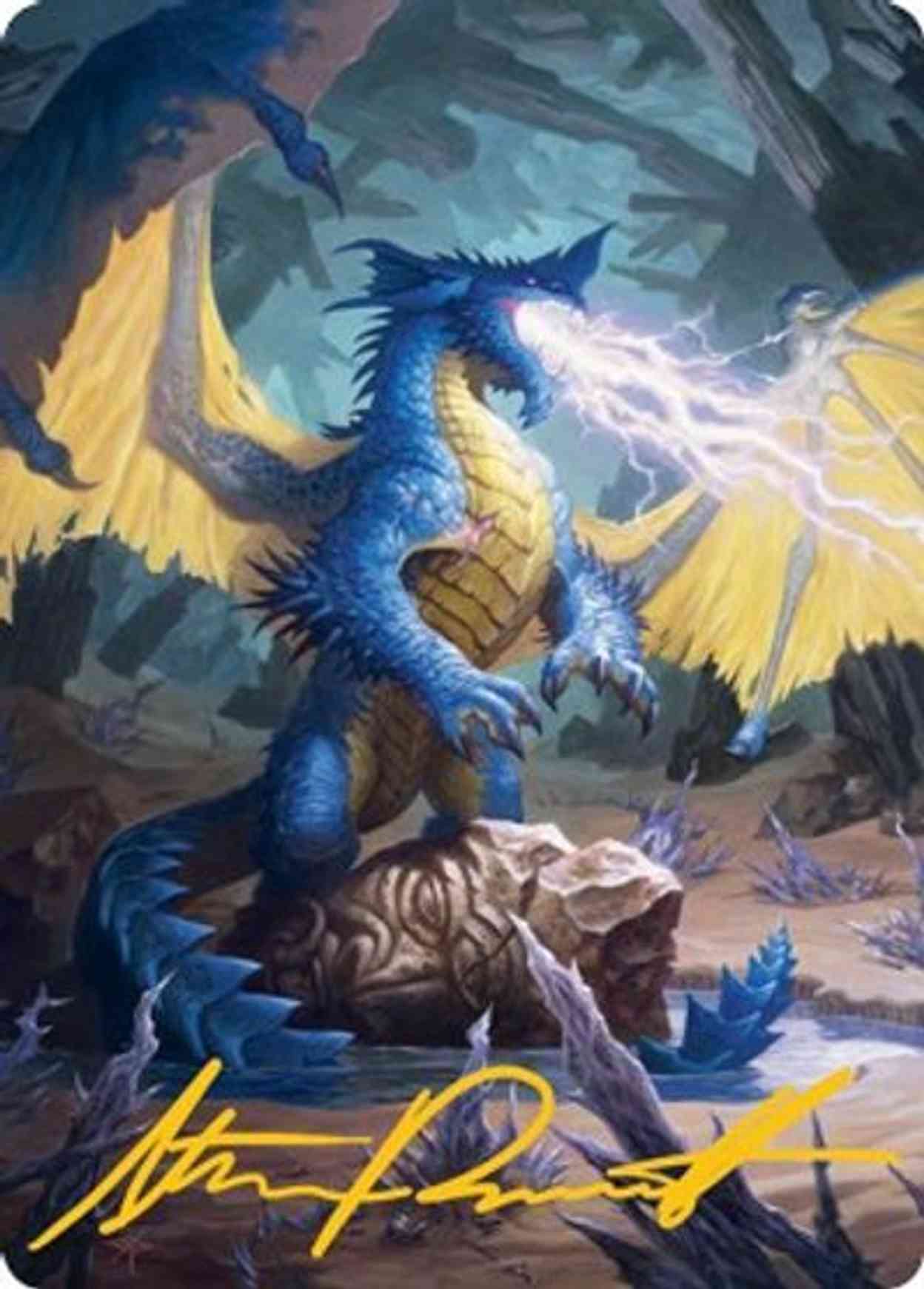 Blue Dragon Art Card (Gold-Stamped Signature) magic card front