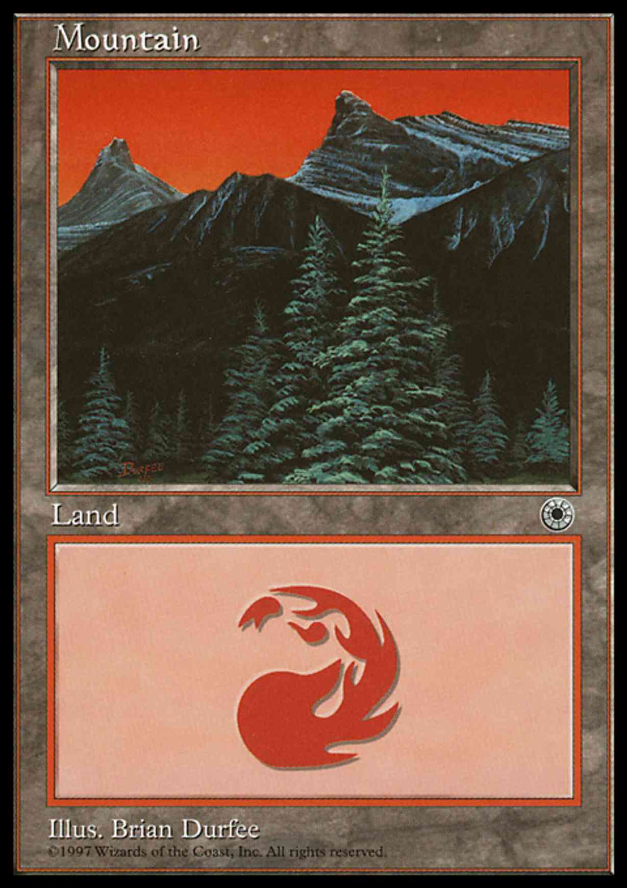 Mountain (Trees Center) magic card front