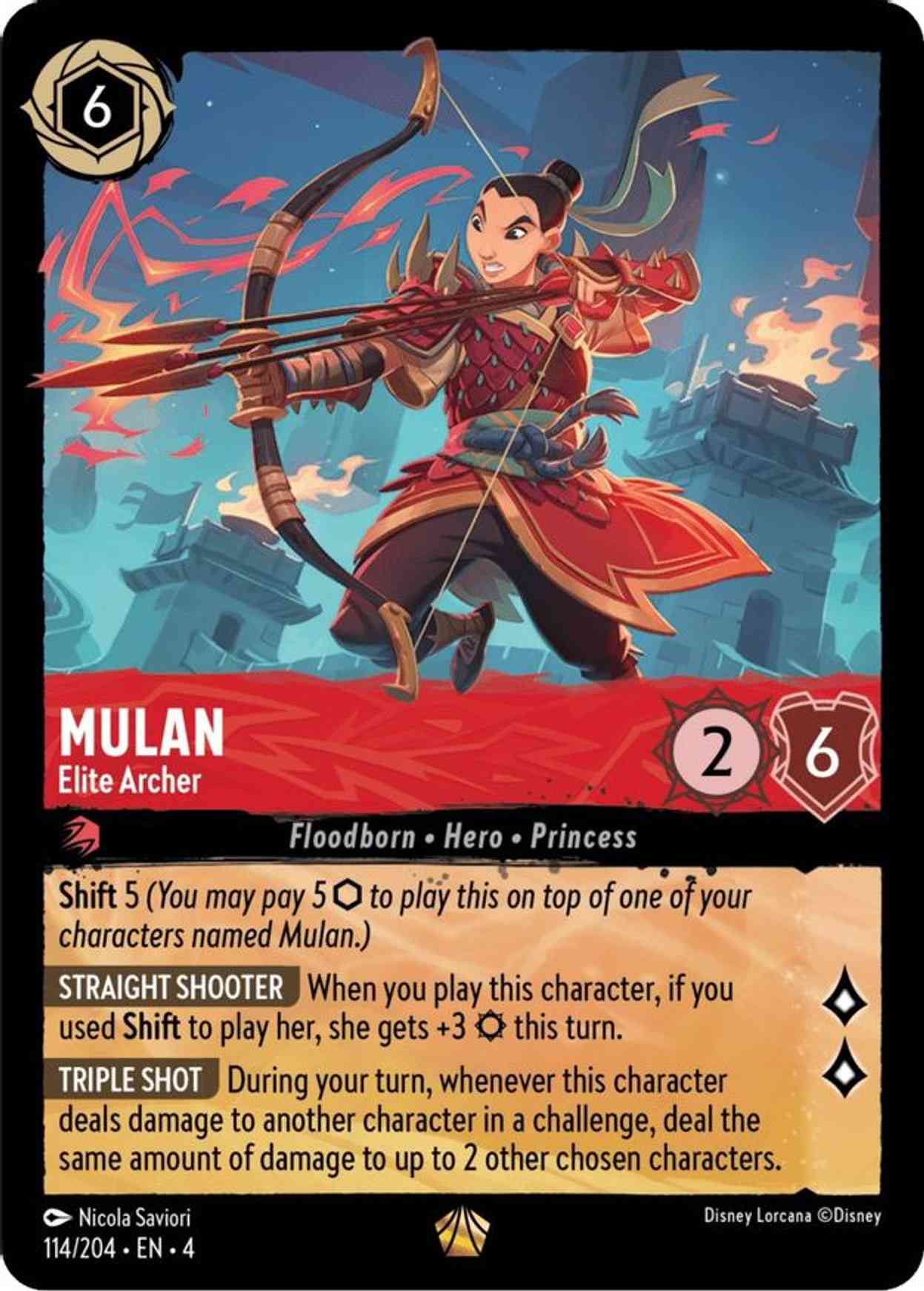 Mulan - Elite Archer magic card front