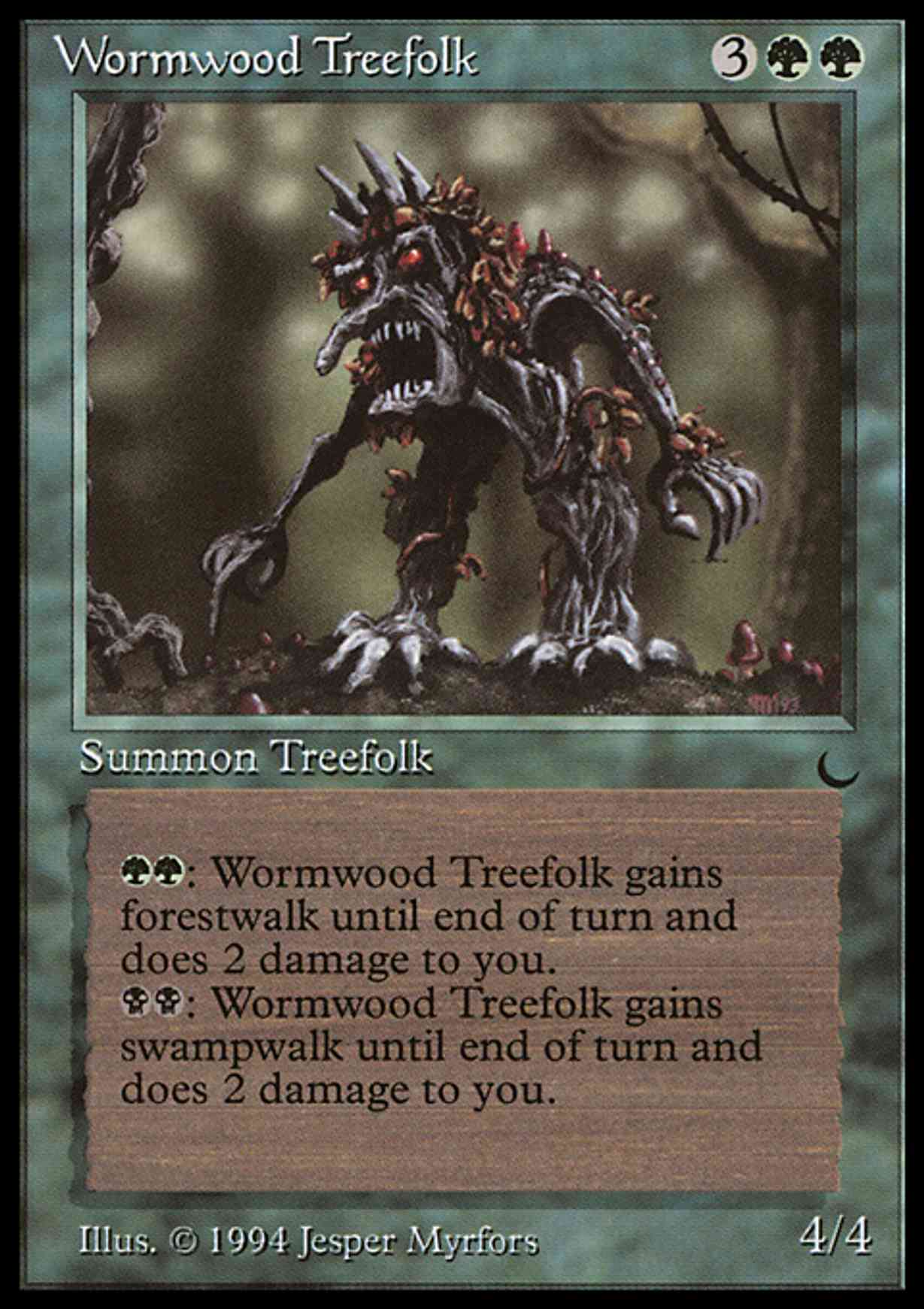 Wormwood Treefolk magic card front