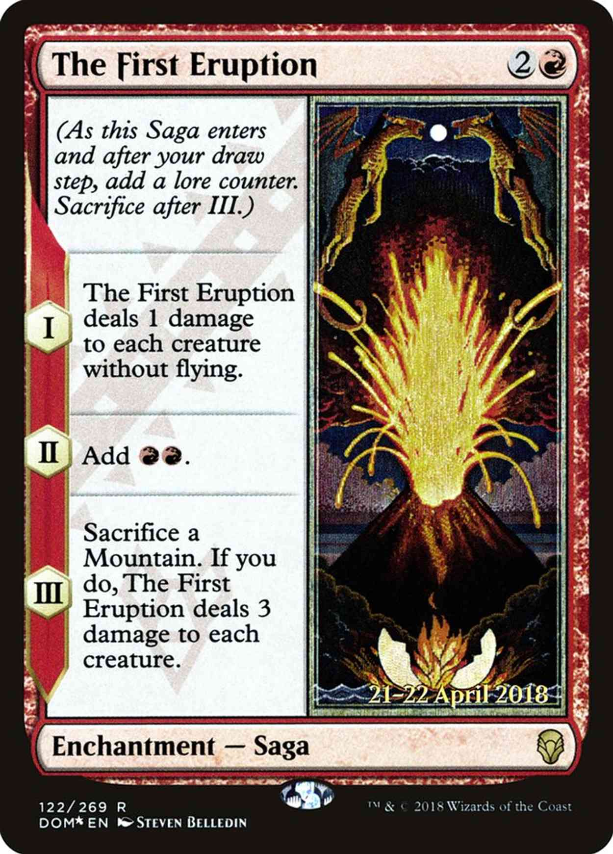 The First Eruption magic card front