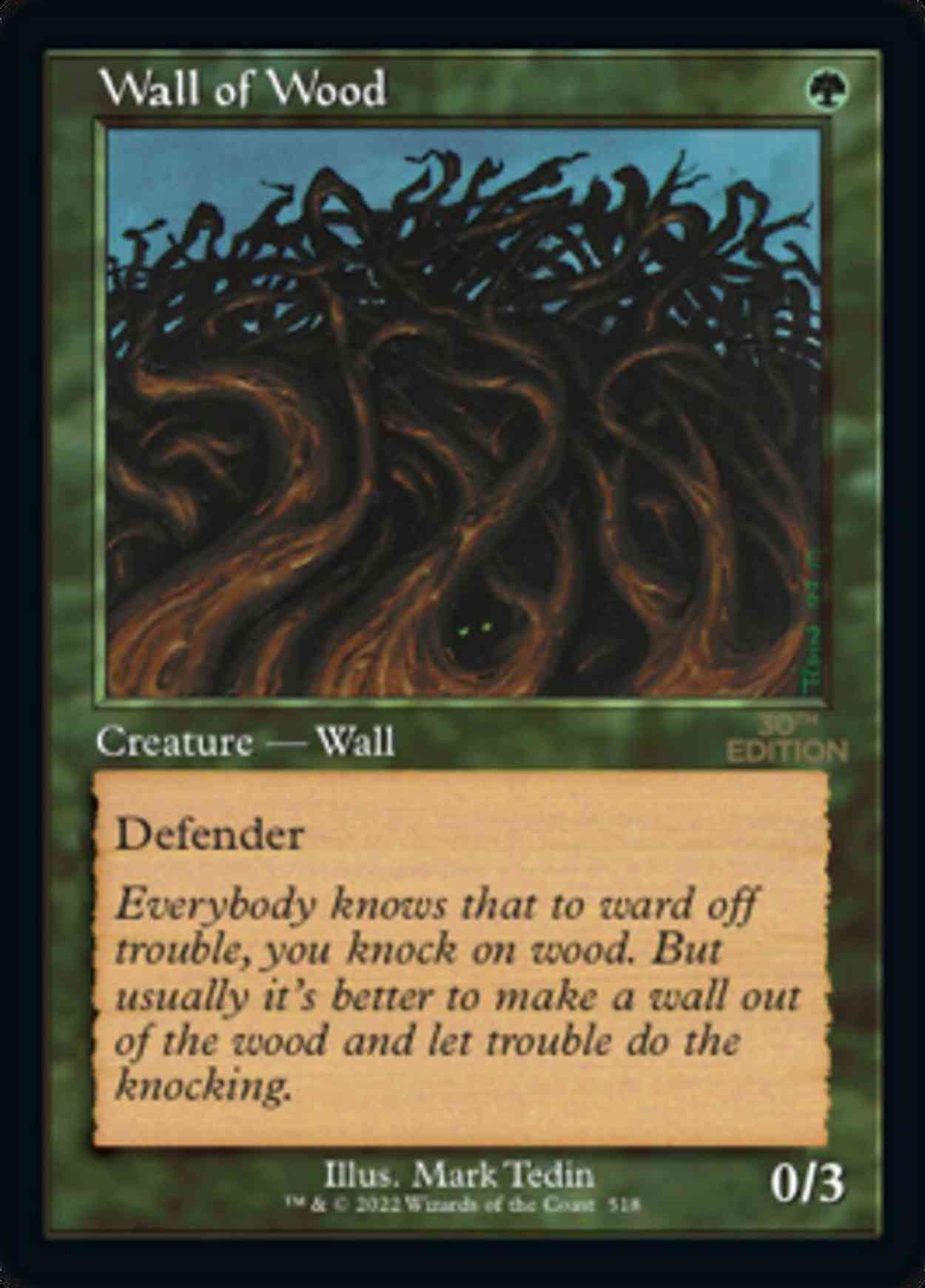 Wall of Wood (Retro Frame) magic card front