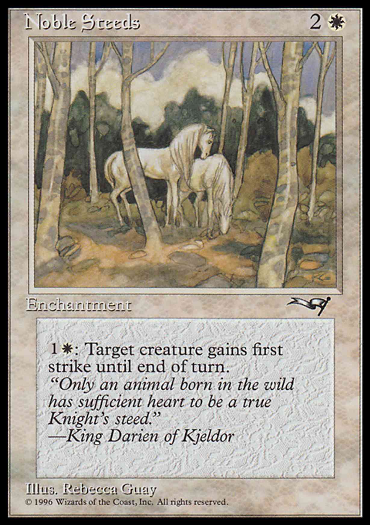 Noble Steeds (Trees in Forefront) Price from mtg Alliances