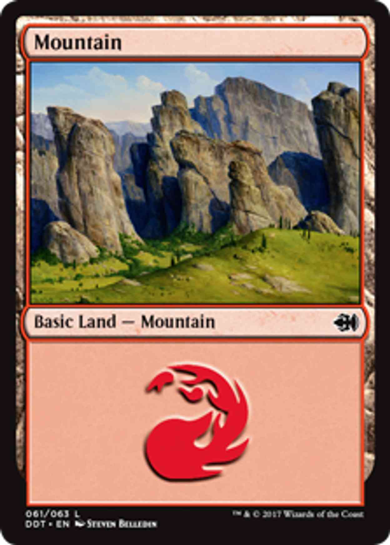 Mountain (61) magic card front