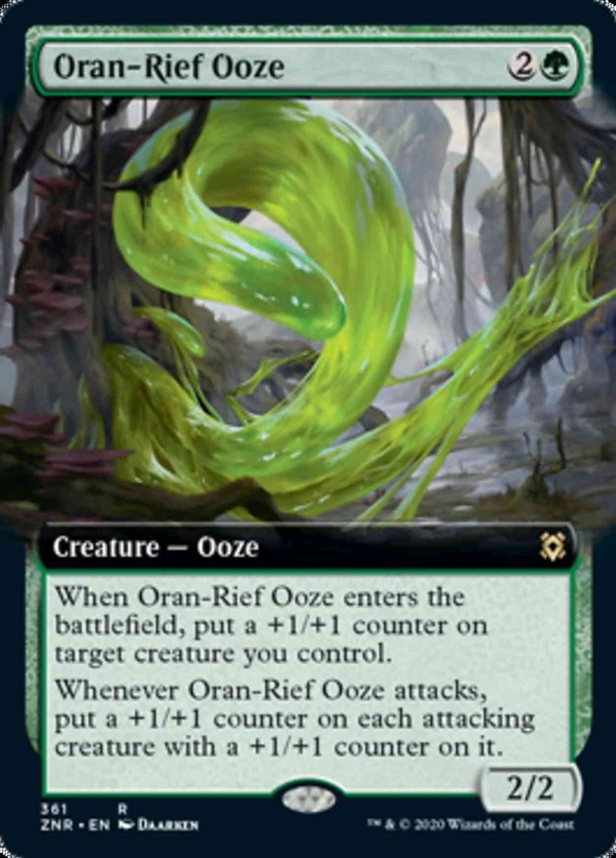 Oran-Rief Ooze (Extended Art) magic card front