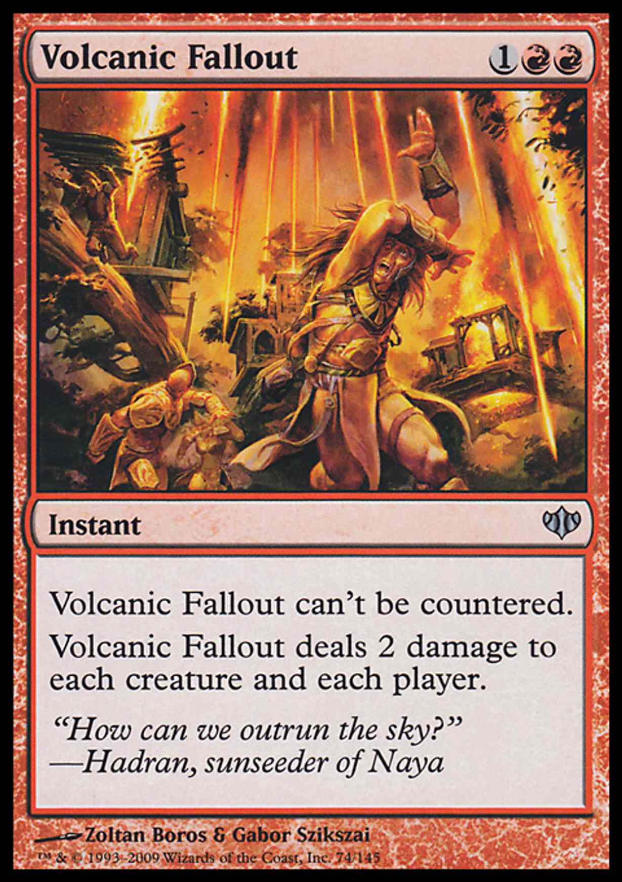 Volcanic Fallout magic card front