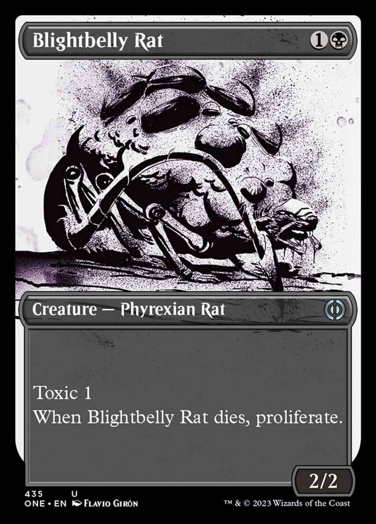 Blightbelly Rat (Showcase) (Step-and-Compleat Foil) magic card front
