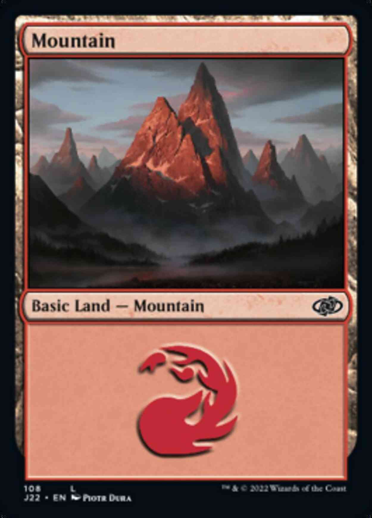 Mountain (108) magic card front