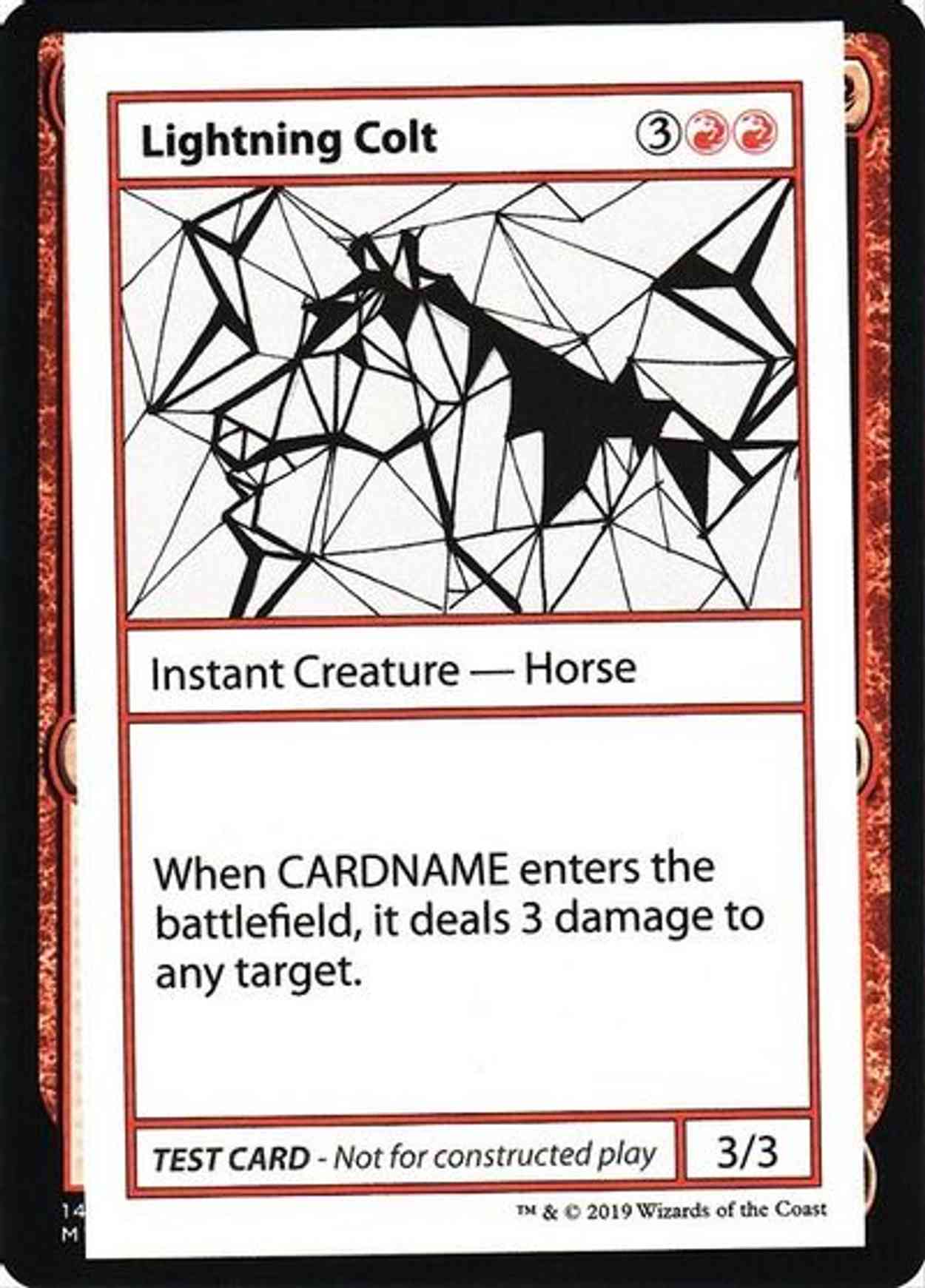 Lightning Colt (No PW Symbol) magic card front