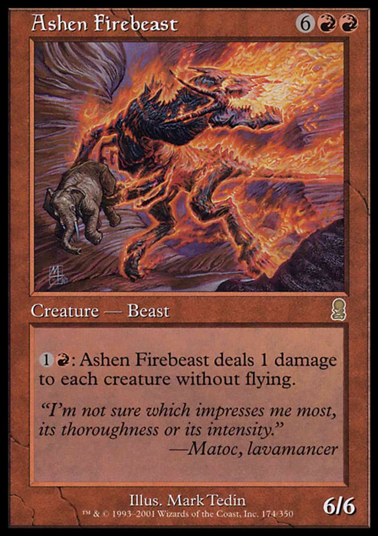 Ashen Firebeast magic card front