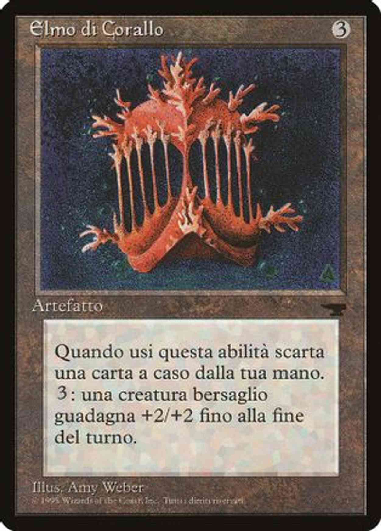 Coral Helm (Italian) - "Elmo di Corallo" magic card front