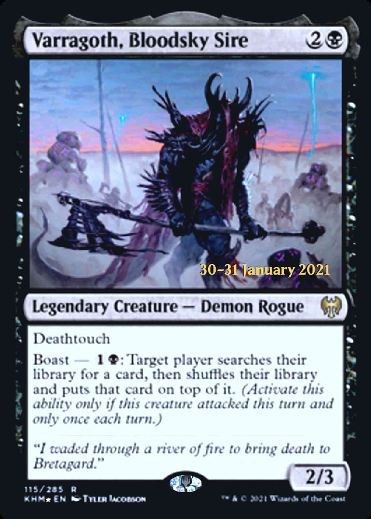Varragoth, Bloodsky Sire magic card front