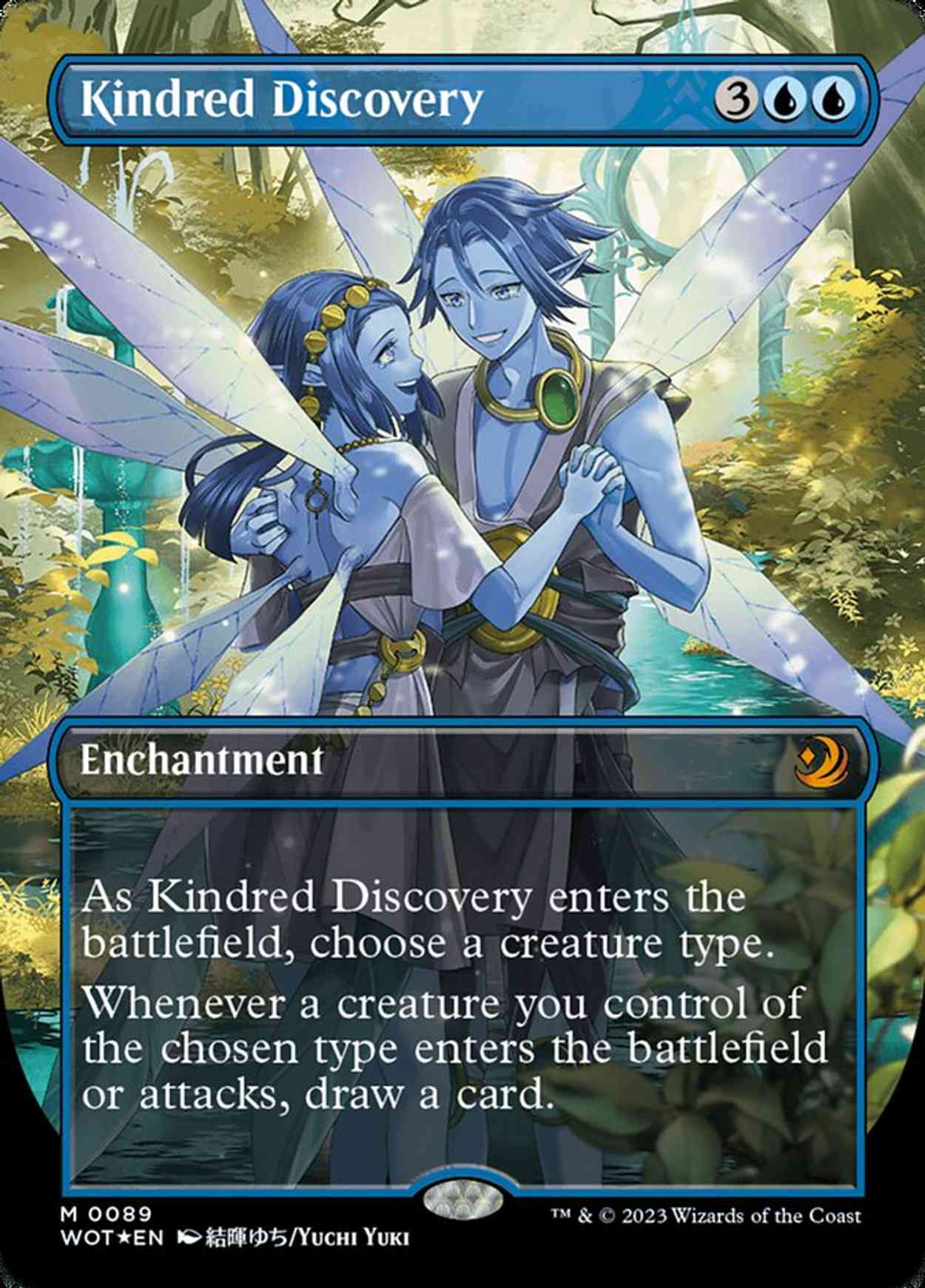 Kindred Discovery (Anime Borderless) (Confetti Foil) magic card front