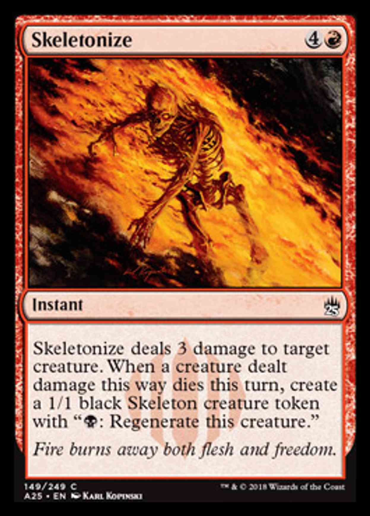 Skeletonize magic card front