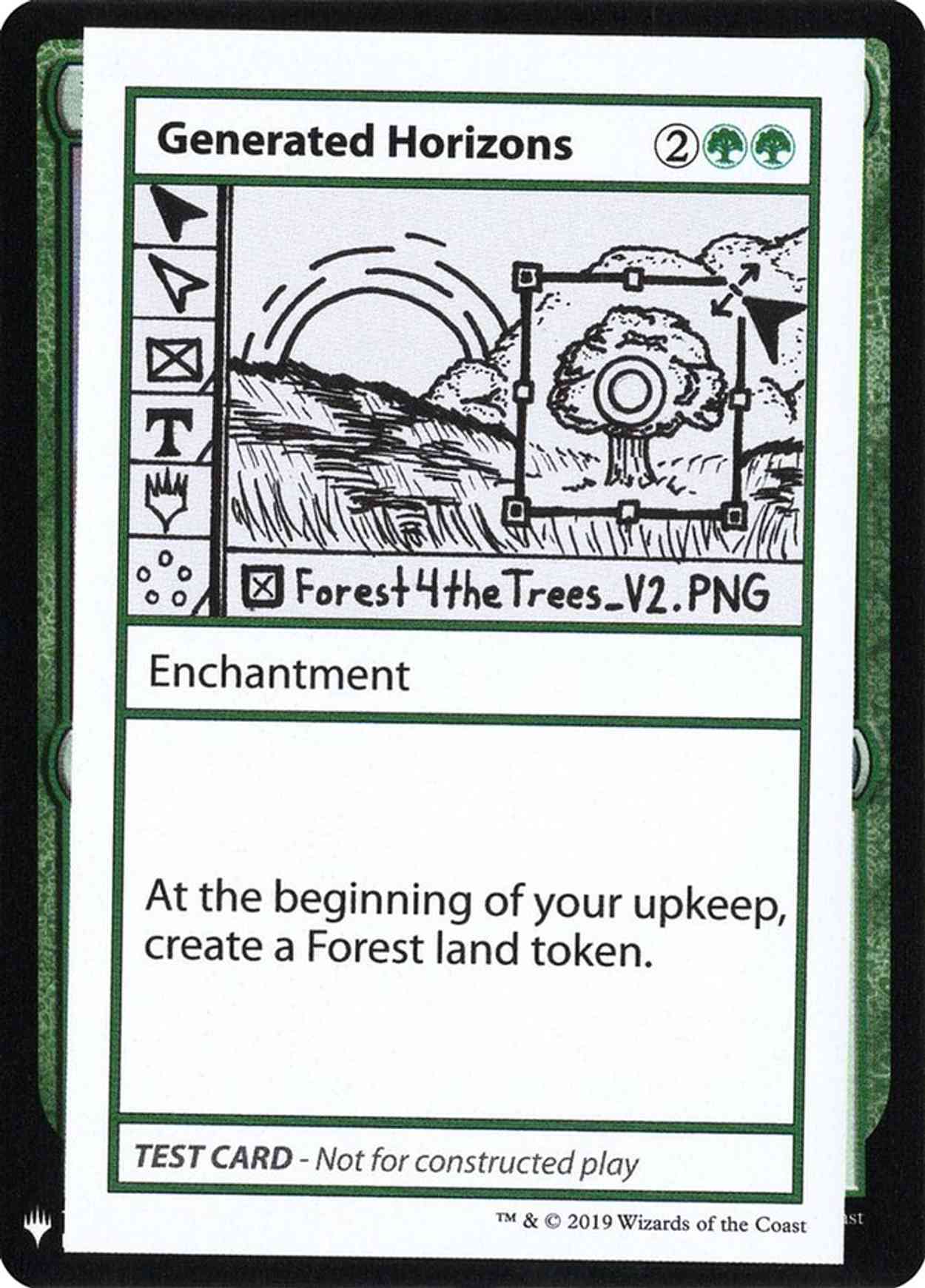 Generated Horizons magic card front