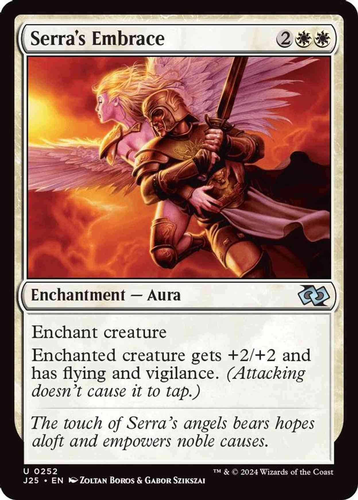 Serra's Embrace magic card front