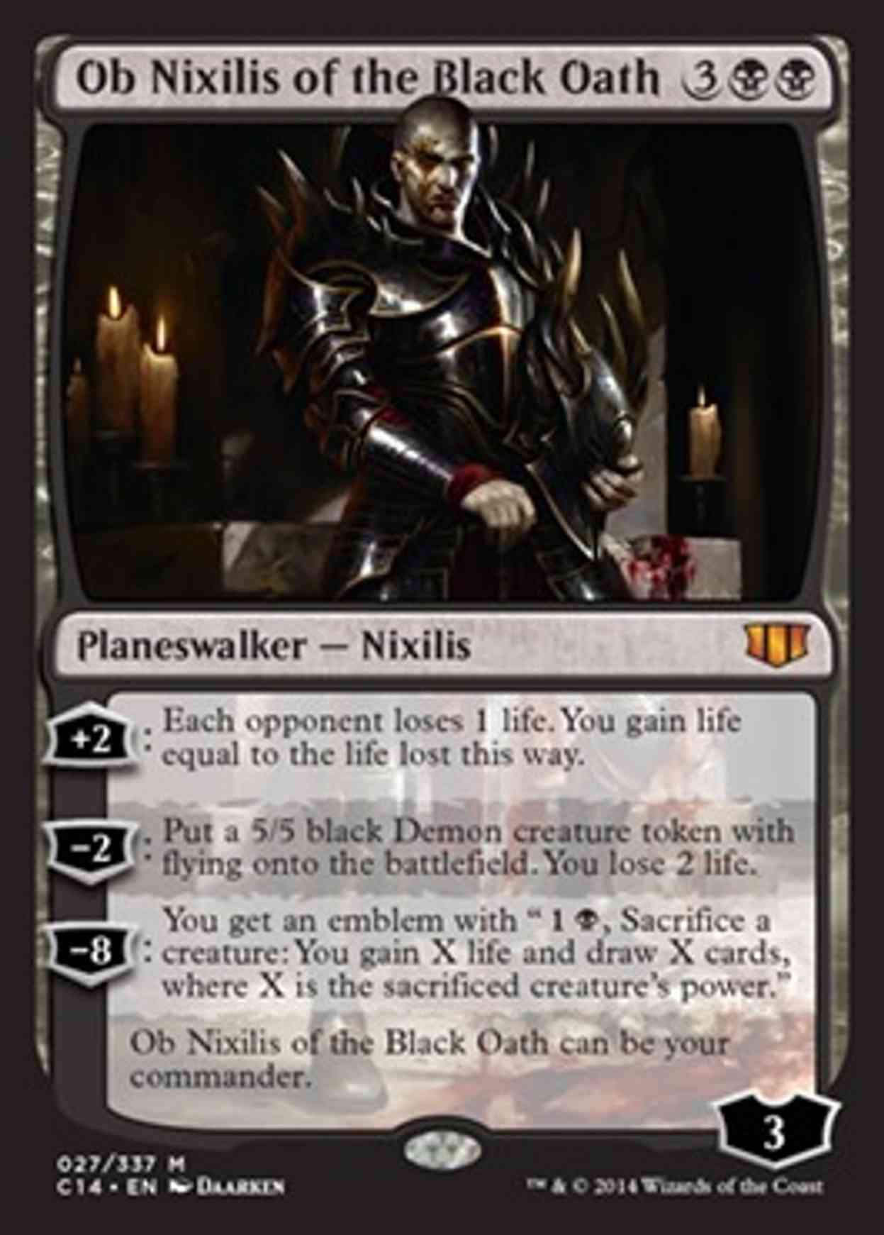 Ob Nixilis of the Black Oath magic card front