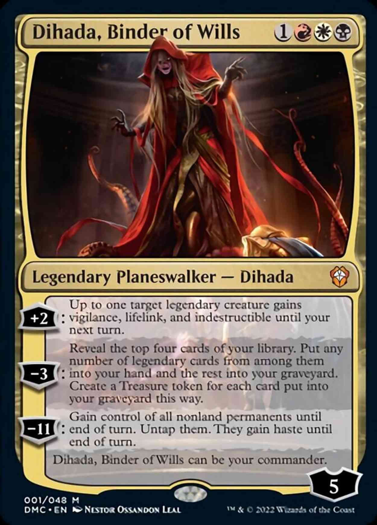 Dihada, Binder of Wills magic card front