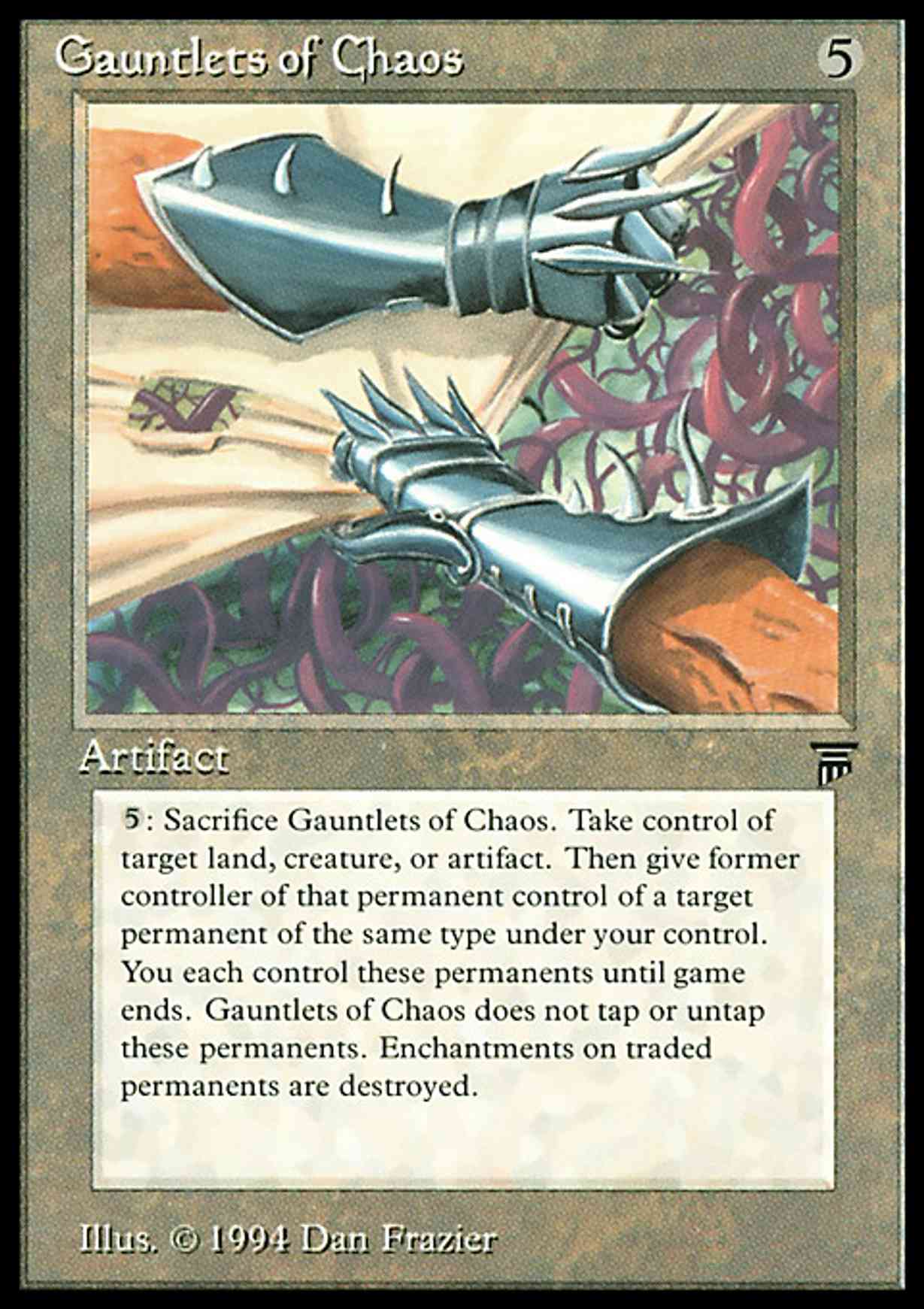 Gauntlets of Chaos magic card front