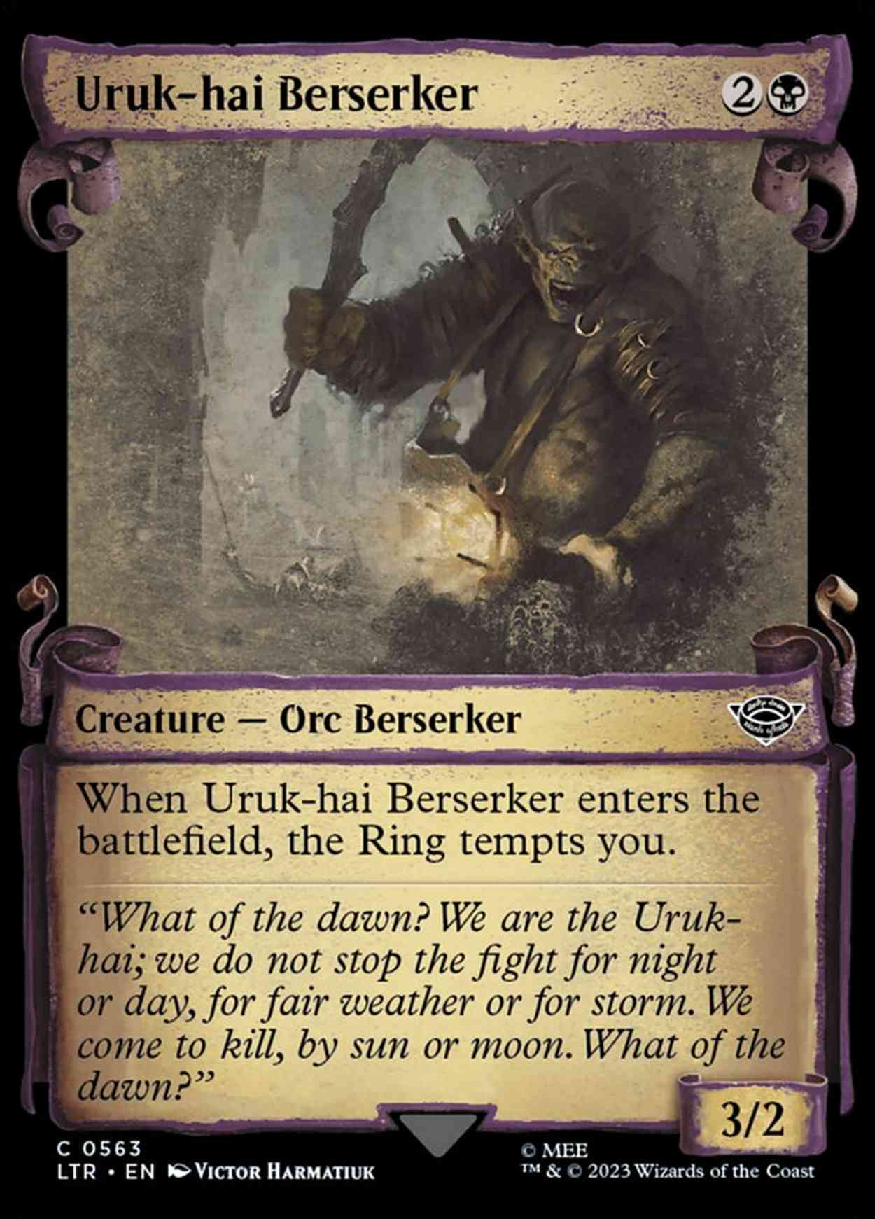 Uruk-hai Berserker (Showcase Scrolls) magic card front