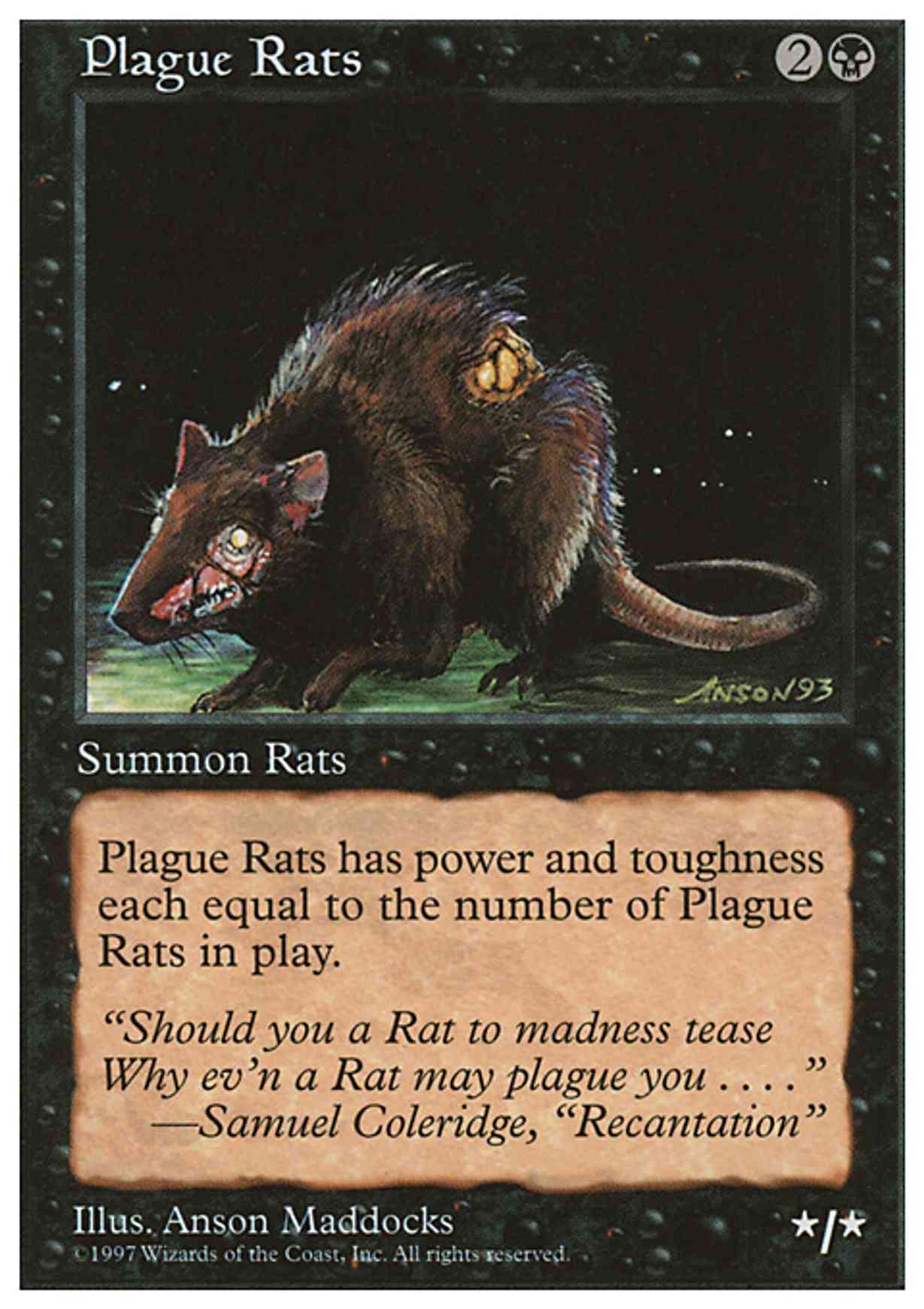 Plague Rats magic card front