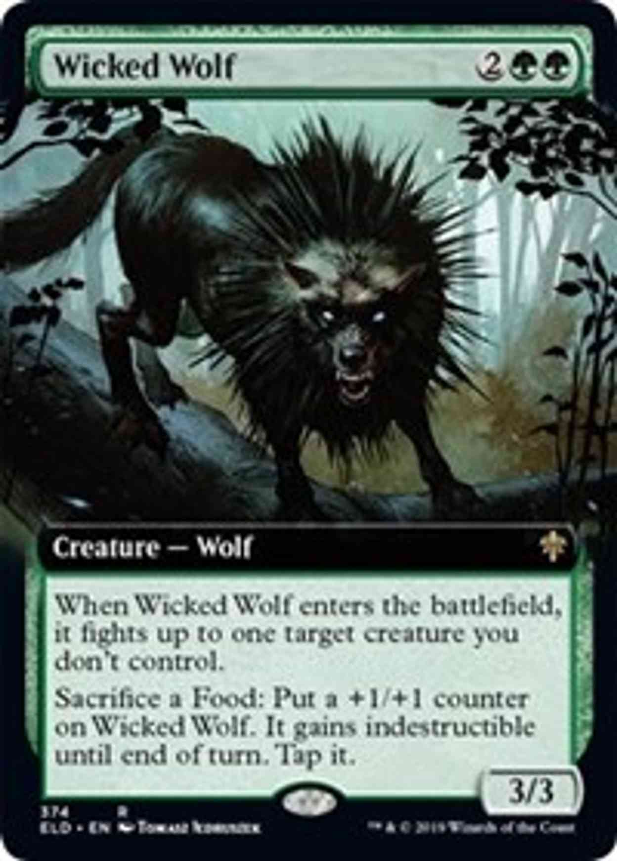 Wicked Wolf (Extended Art) magic card front