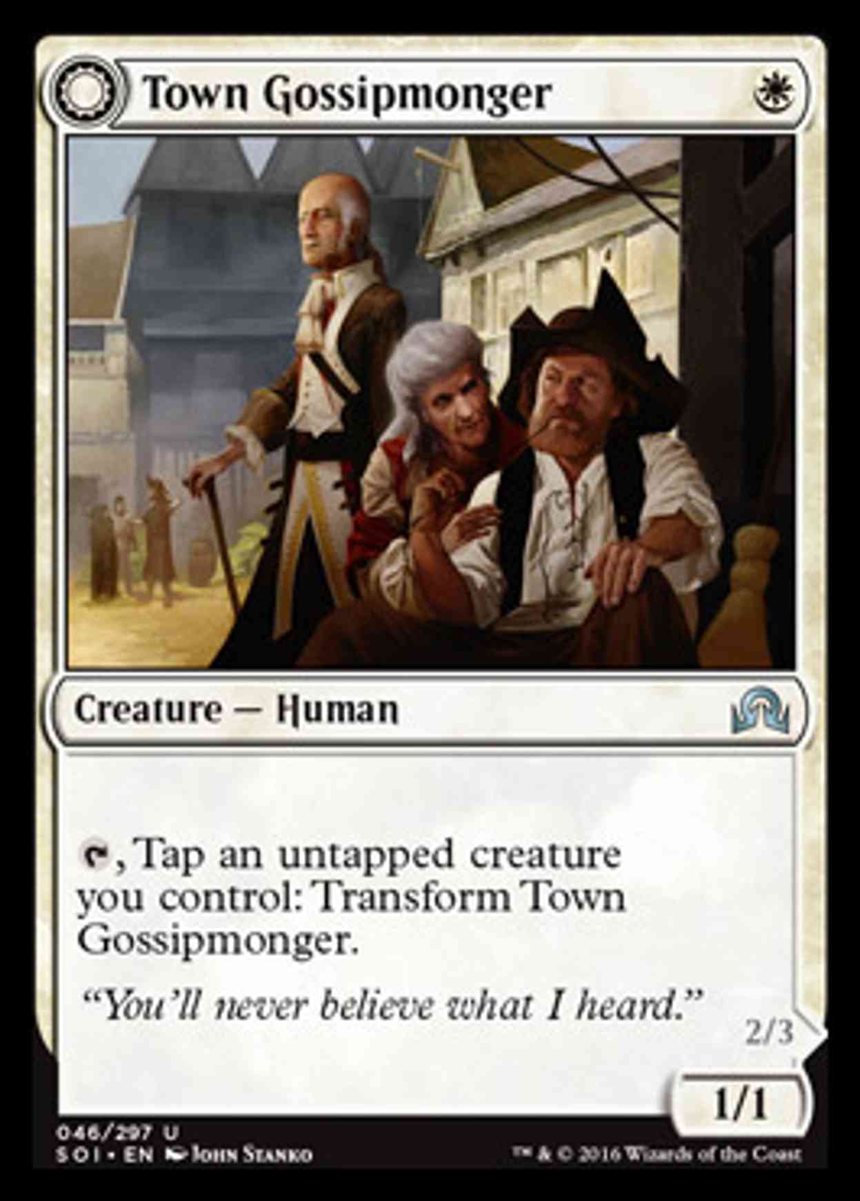 Town Gossipmonger magic card front
