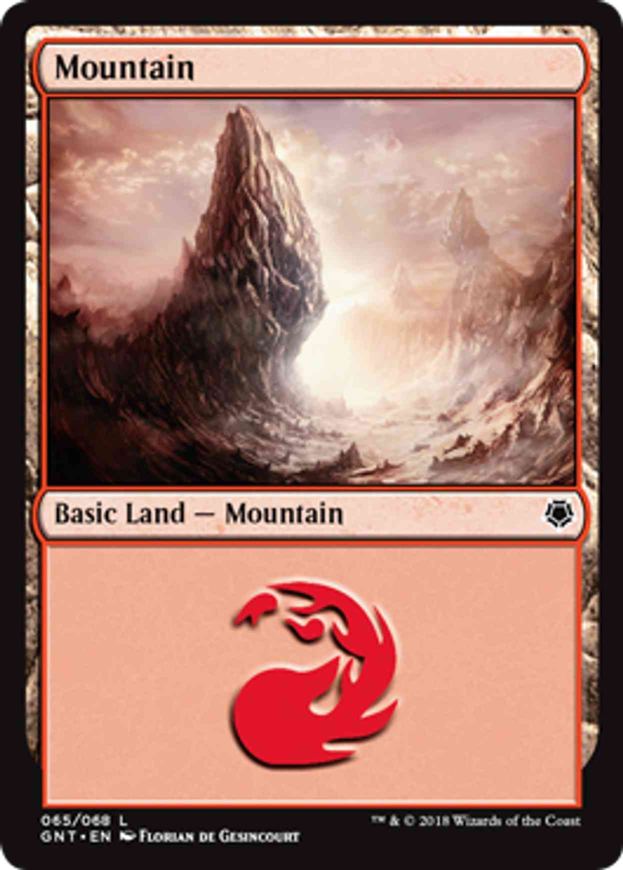 Mountain (65) magic card front