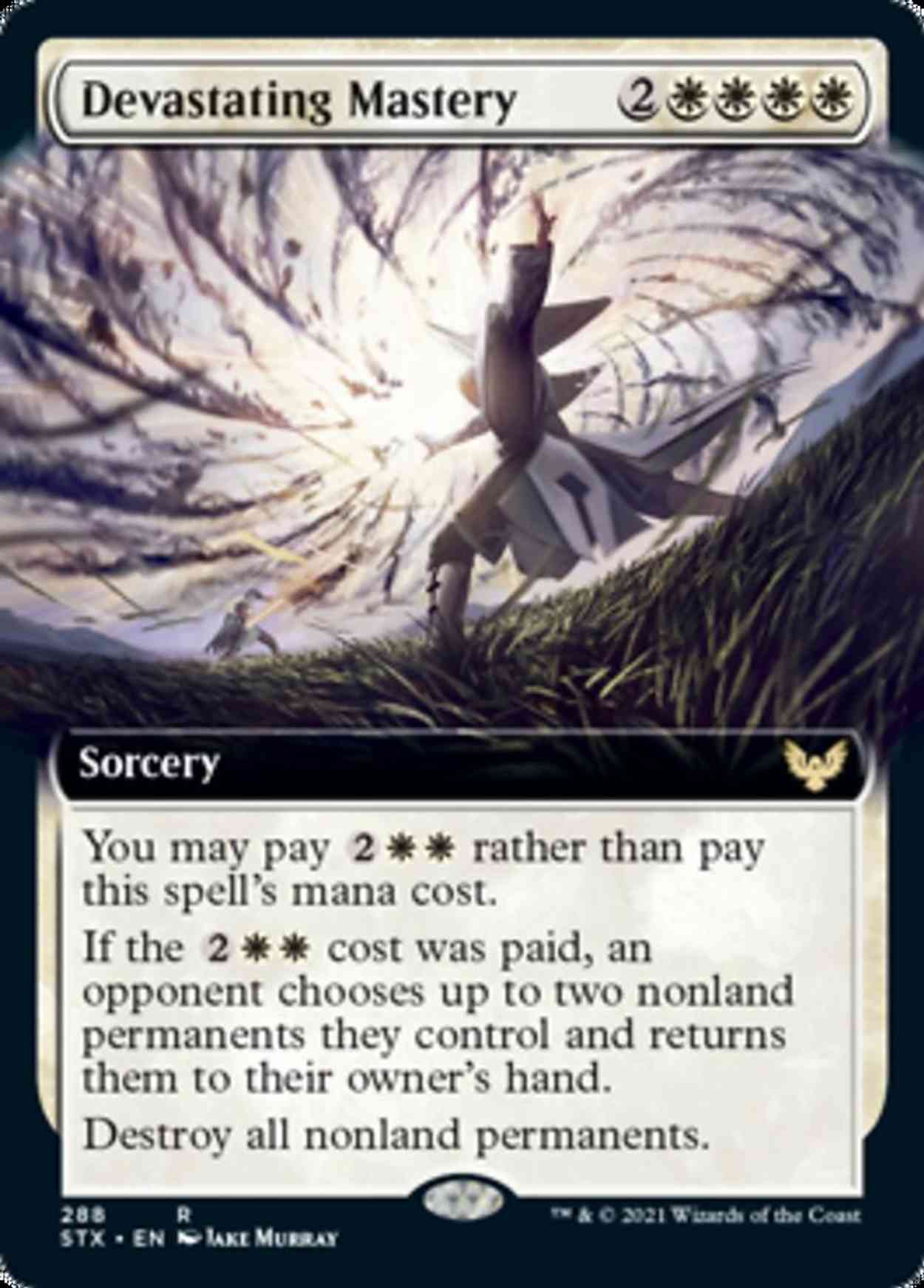 Devastating Mastery (Extended Art) magic card front