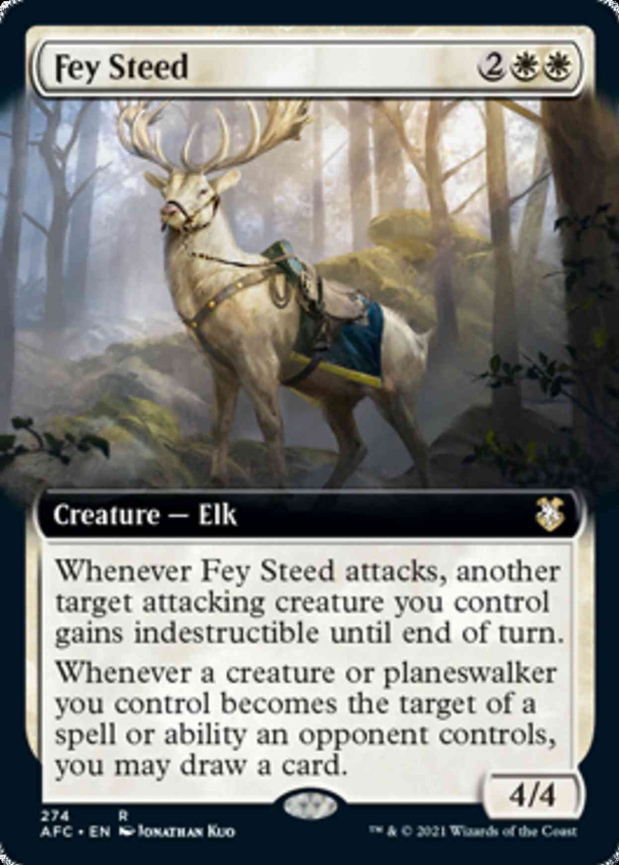 Fey Steed (Extended Art) magic card front