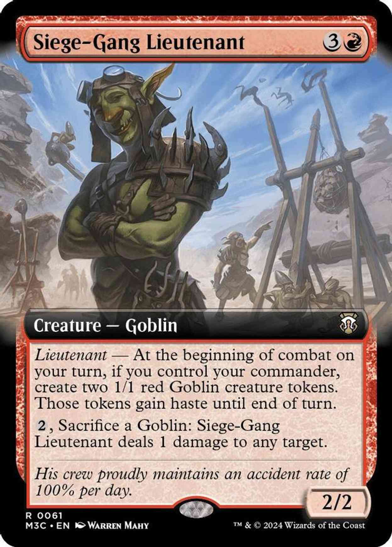 Siege-Gang Lieutenant (Extended Art) (Ripple Foil) magic card front