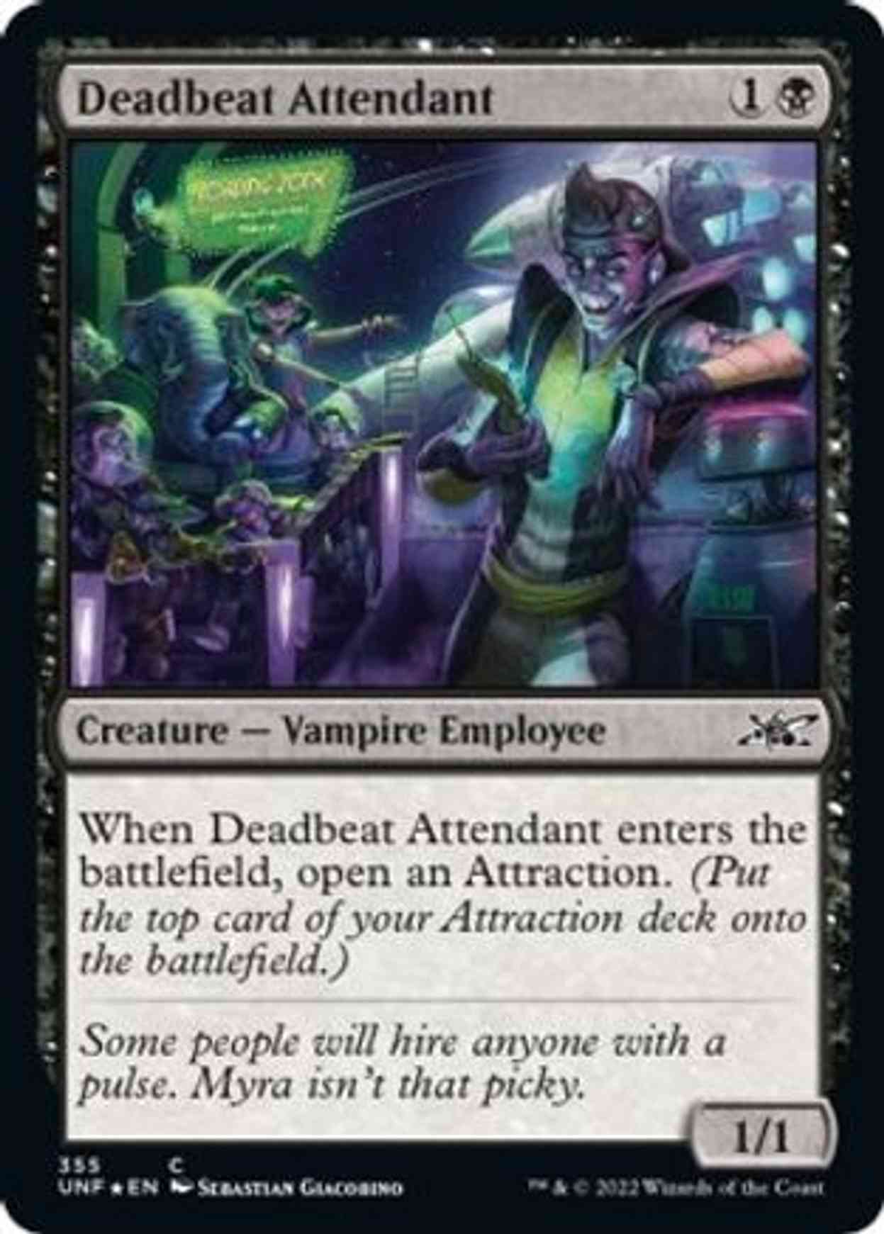 Deadbeat Attendant (Galaxy Foil) magic card front