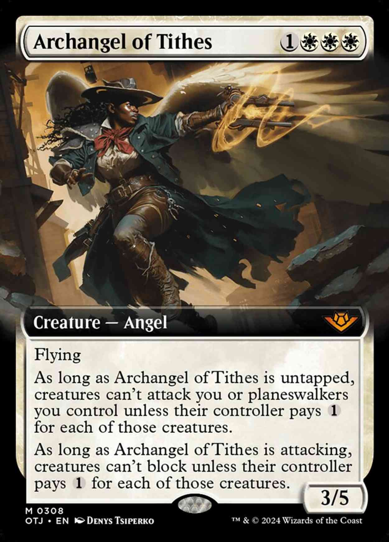 Archangel of Tithes (Extended Art) magic card front