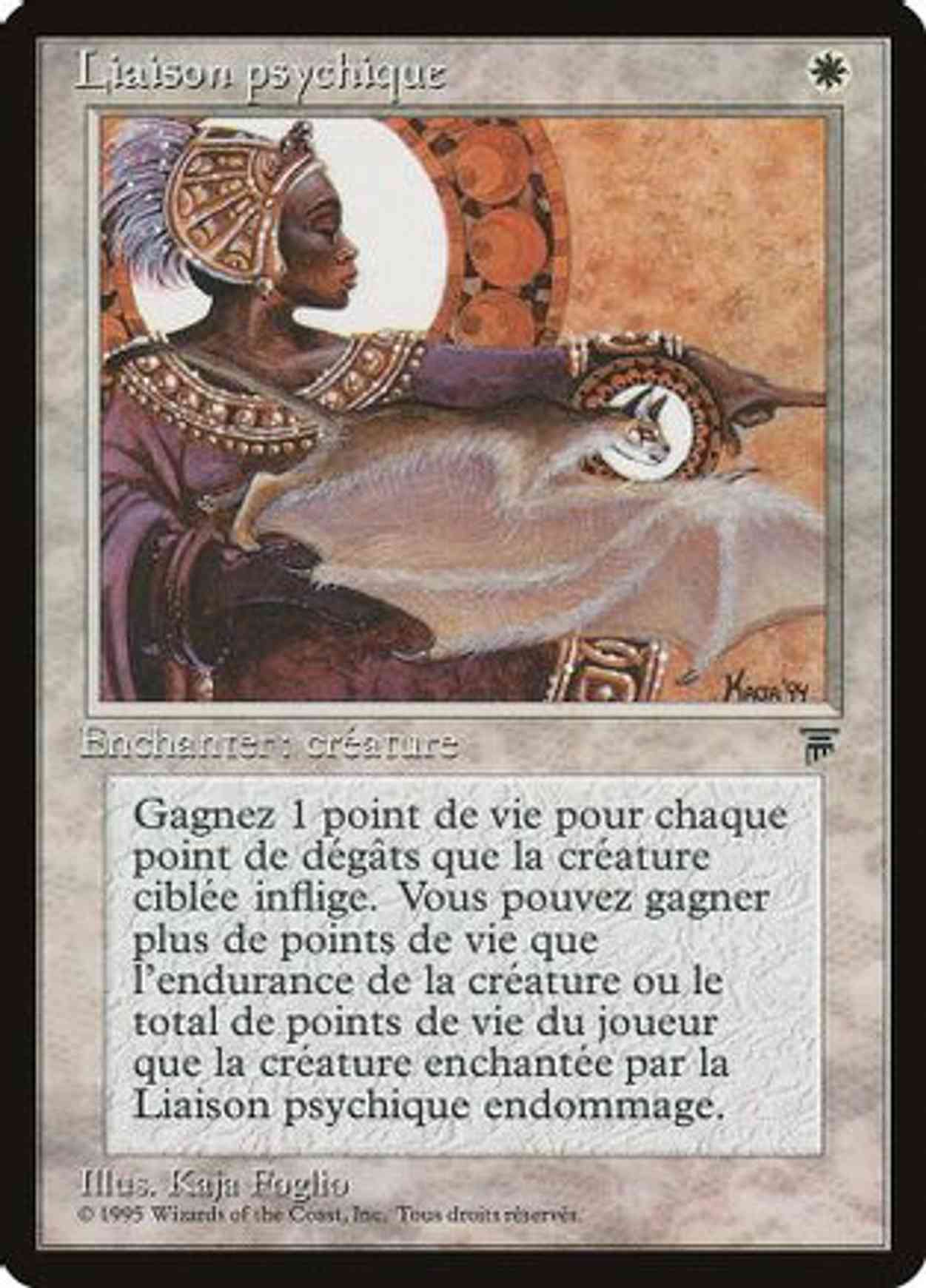 Spirit Link (French) - "Liaison psychique" magic card front