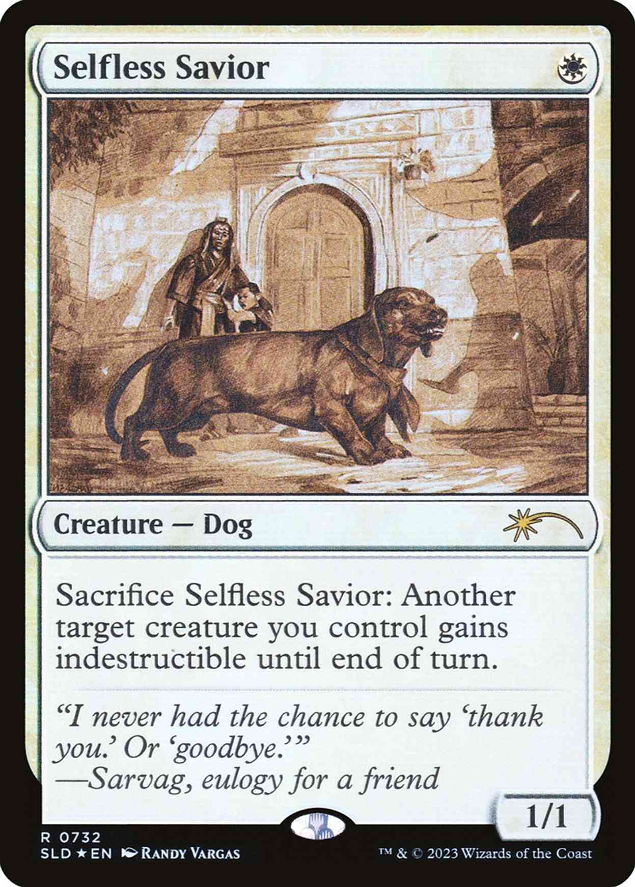 Selfless Savior (Sketch Showcase) magic card front