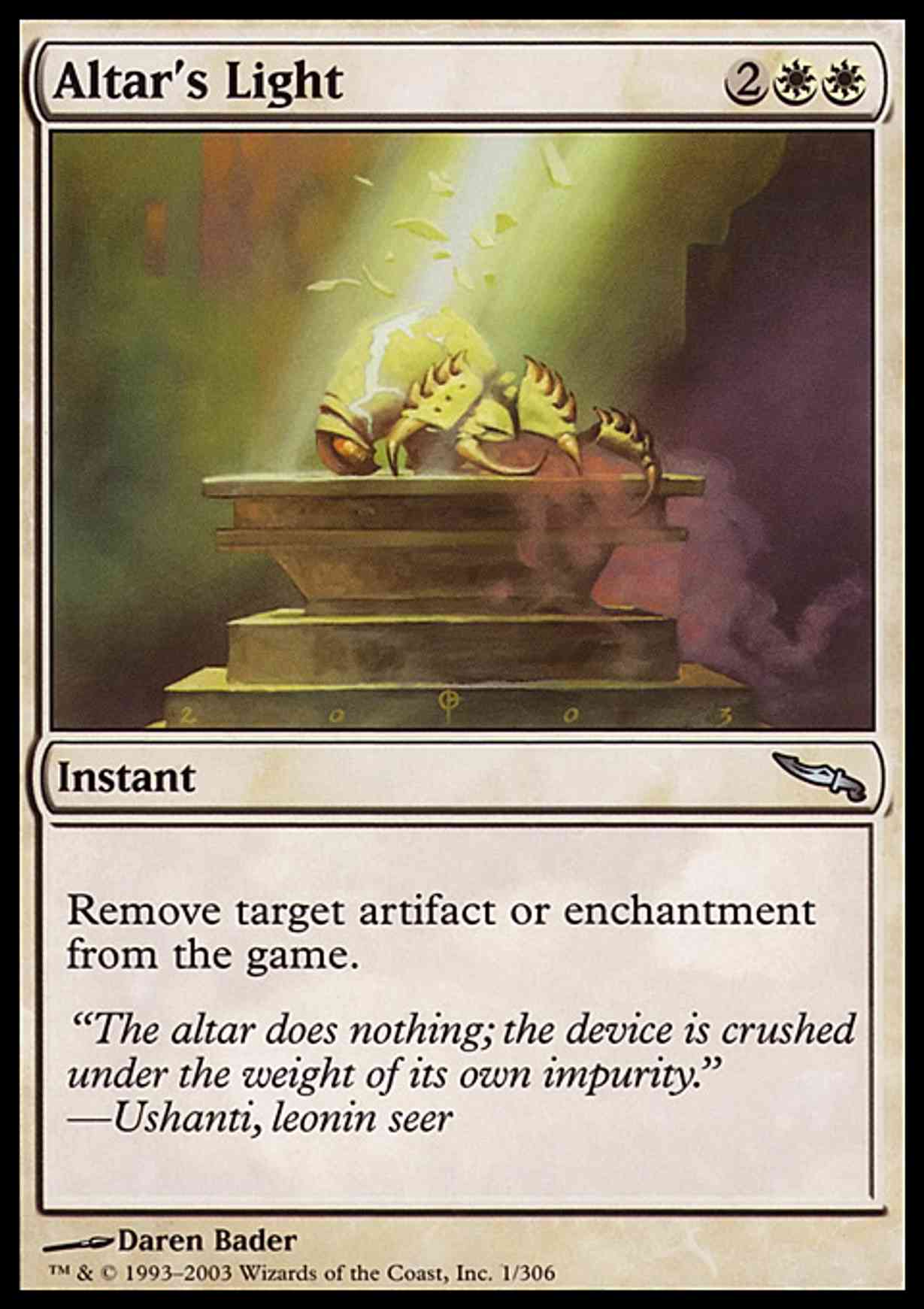 Altar's Light magic card front