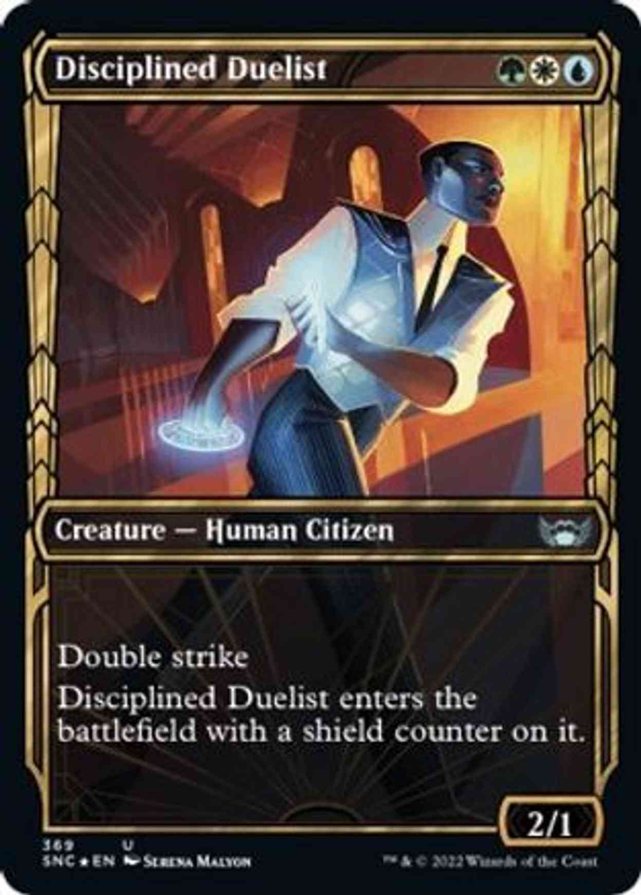 Disciplined Duelist (Gilded Foil) magic card front