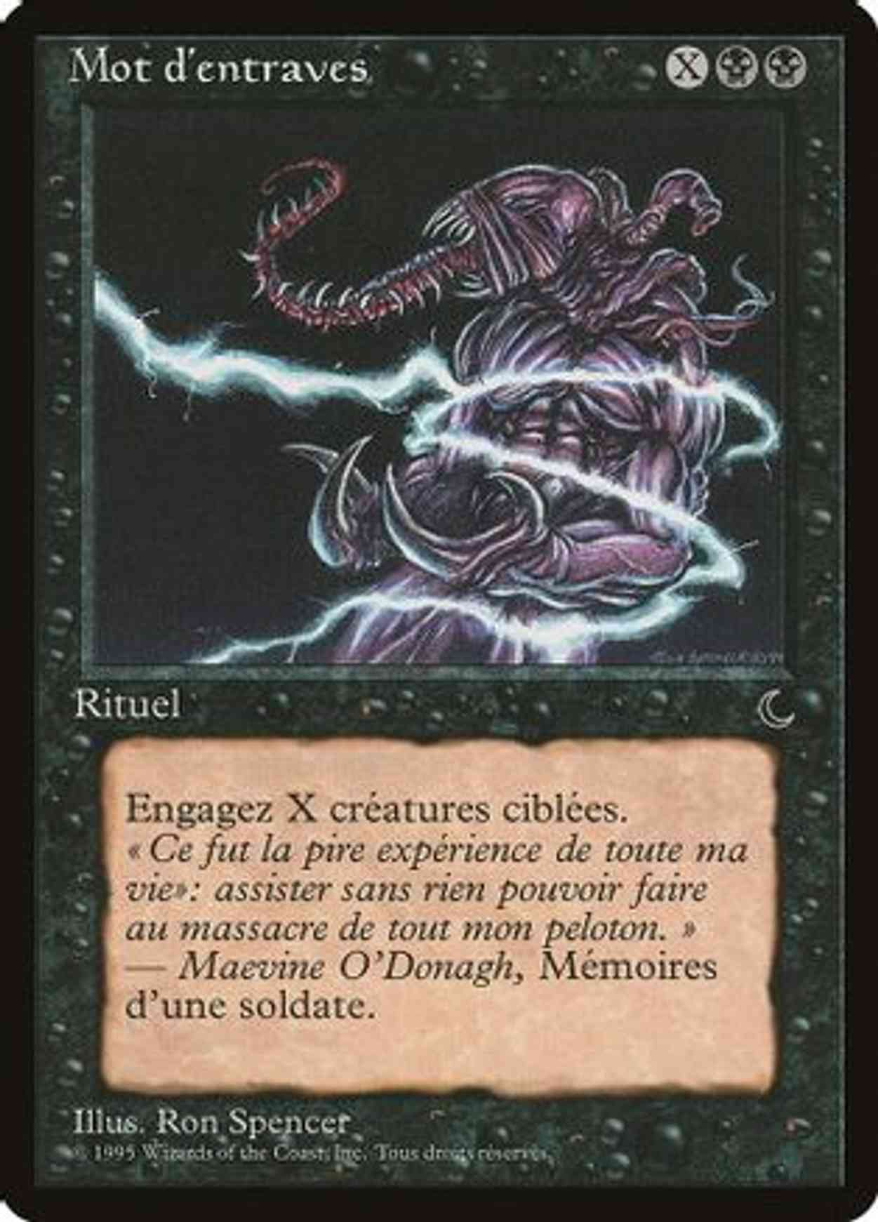 Word of Binding (French) - "Mot d'entraves" magic card front