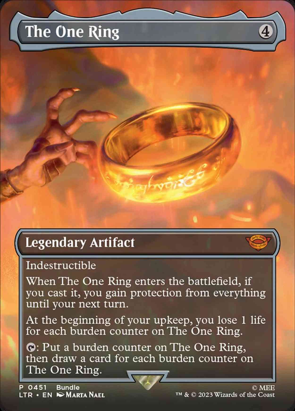 The One Ring (Borderless) magic card front