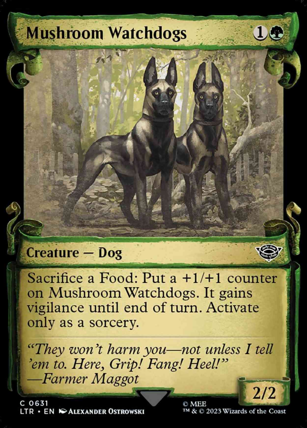 Mushroom Watchdogs (Showcase Scrolls) magic card front