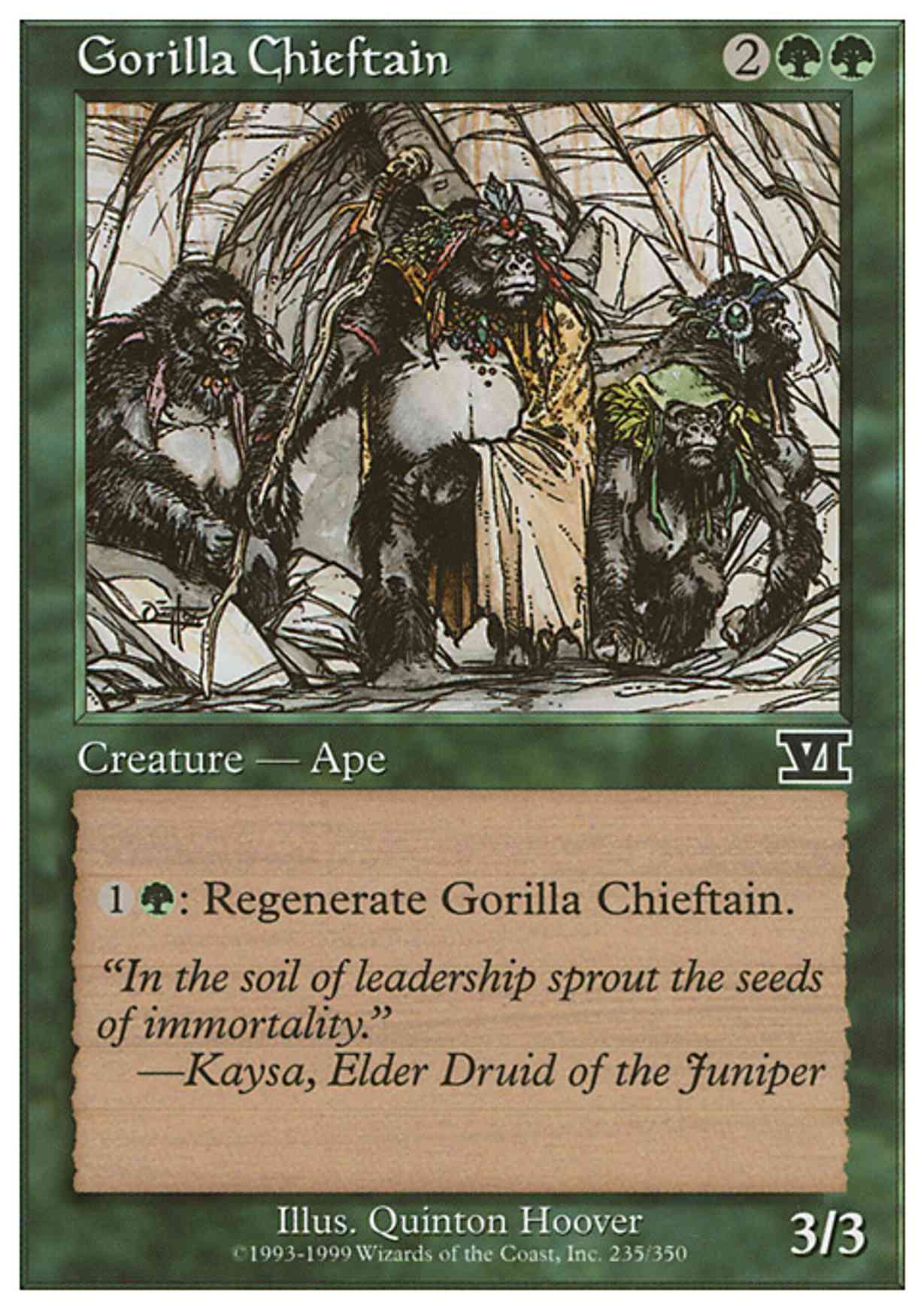 Gorilla Chieftain magic card front