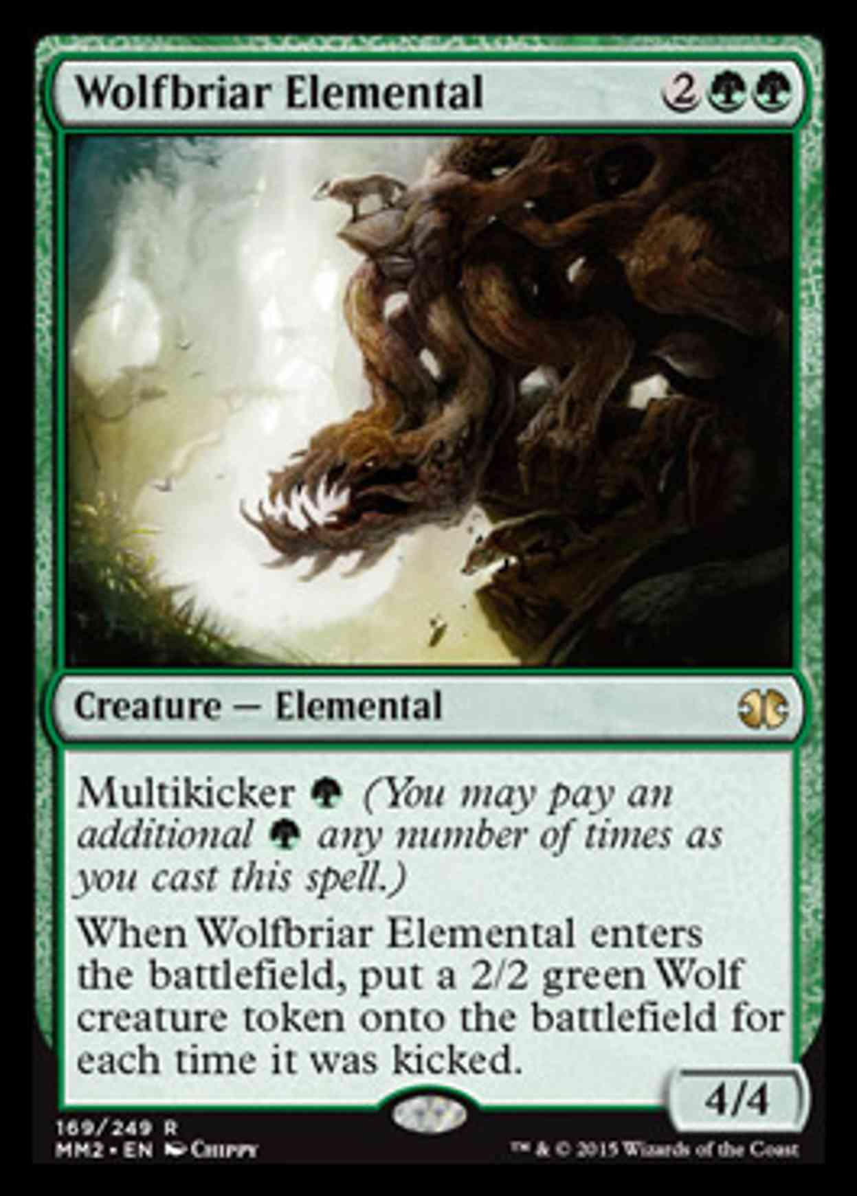 Wolfbriar Elemental magic card front