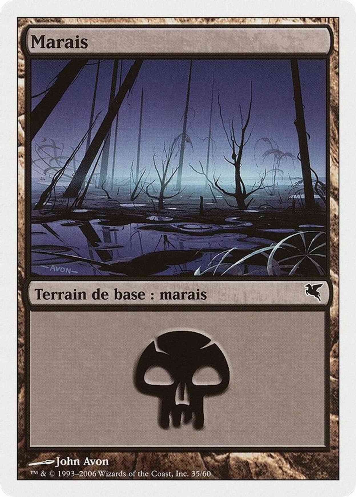 Swamp (French) - "Marais" (F35) magic card front