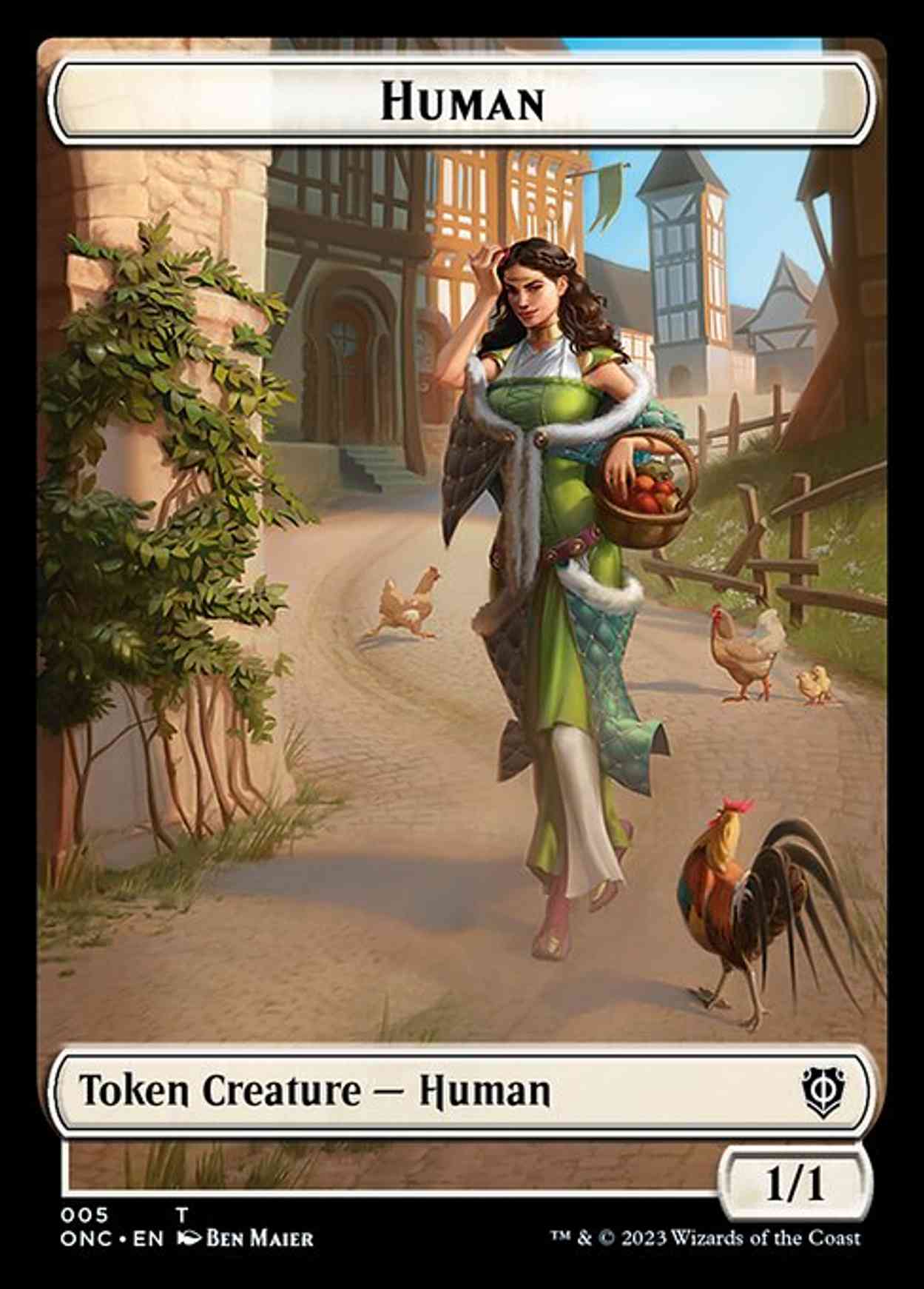 Human // Spirit Double-sided Token magic card front