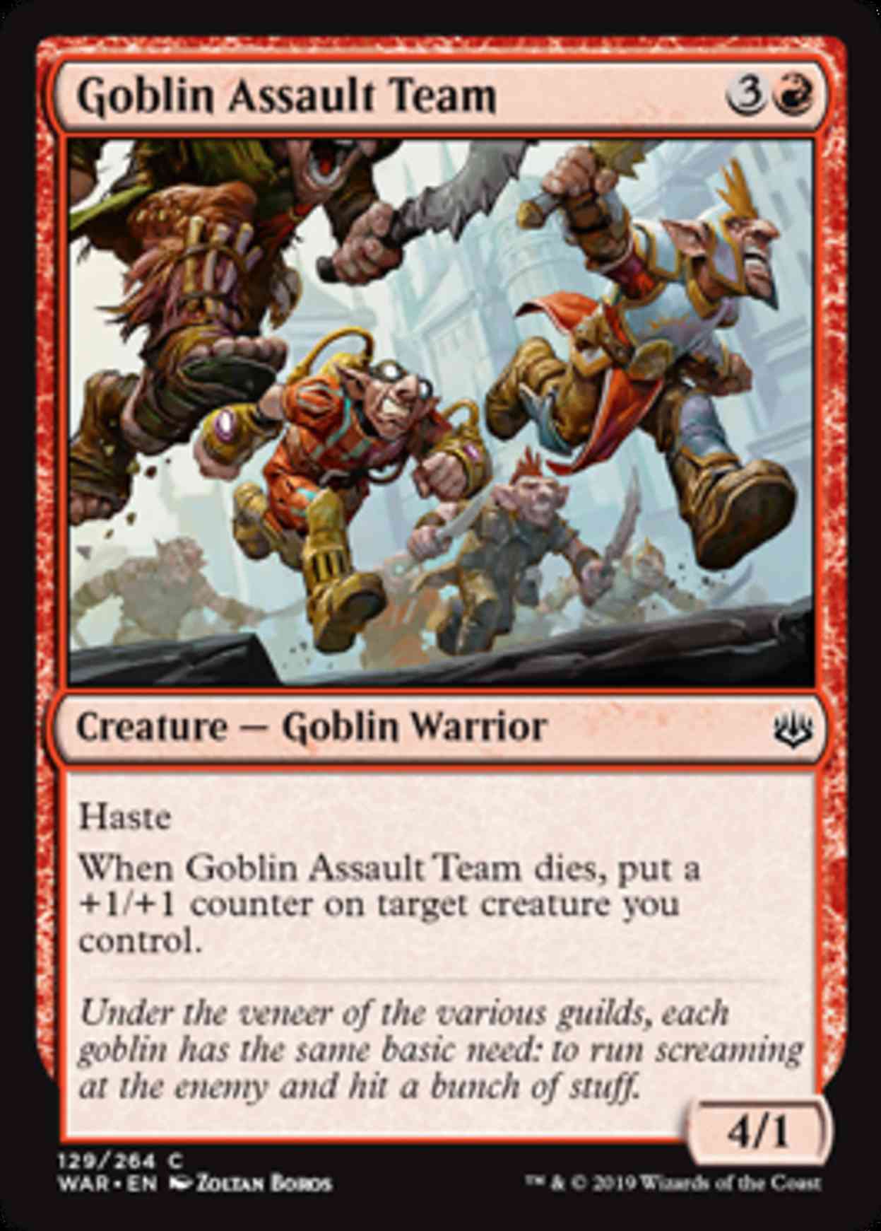 Goblin Assault Team magic card front
