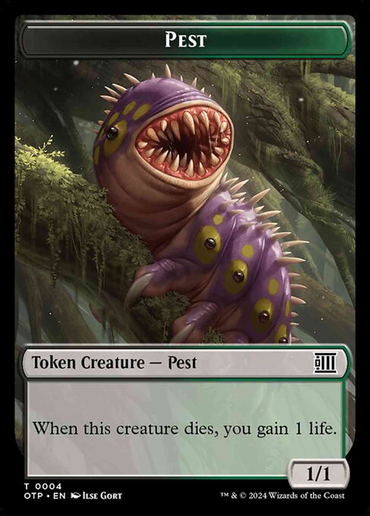 Pest Token magic card front